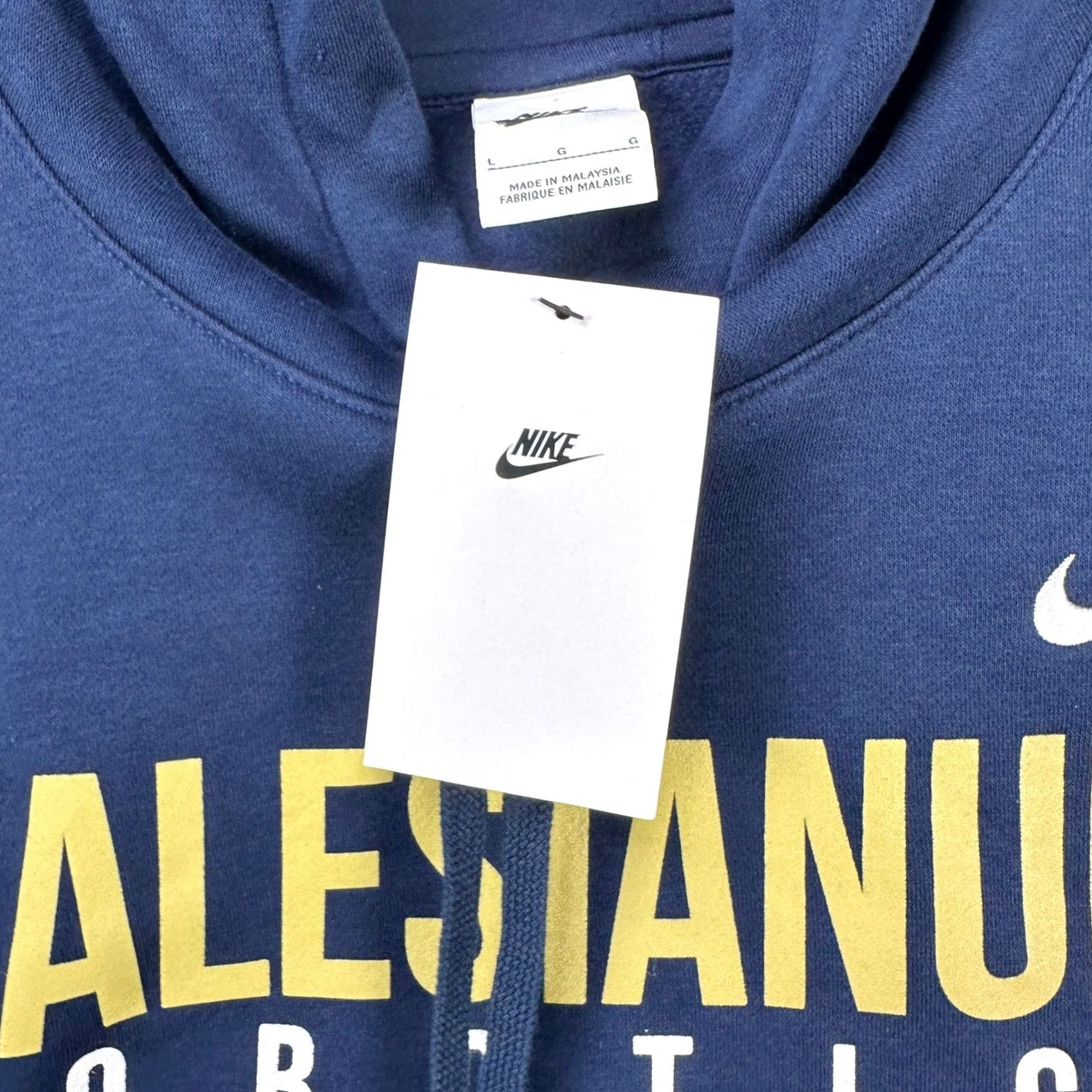 Nike Nike Men's Sweatshirt Graphic Print Drawstring Hooded Blue Large L Vintage? No Size US L / EU 52-54 / 3 - 2 Thumbnail