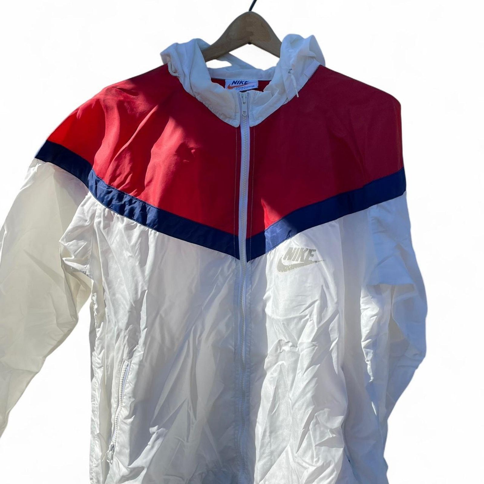Nike 80s nike windbreaker jacket white Size US L / EU 52-54 / 3 - 1 Thumbnail