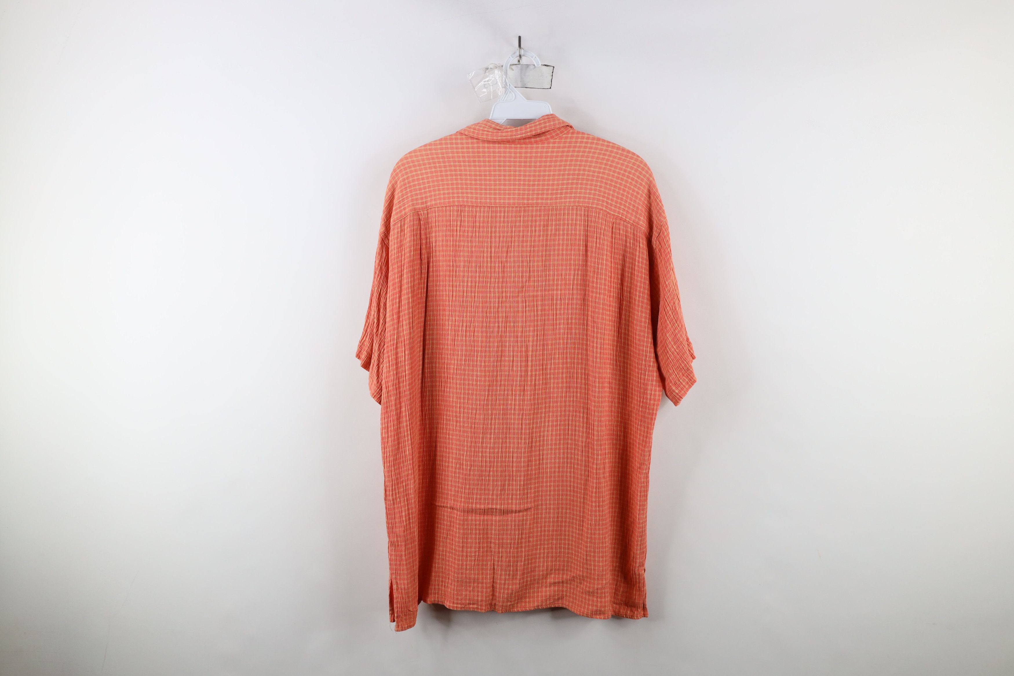 Vintage Vintage 90s Streetwear Rayon Knit Looped Collar Button Shirt Size US L / EU 52-54 / 3 - 12 Thumbnail