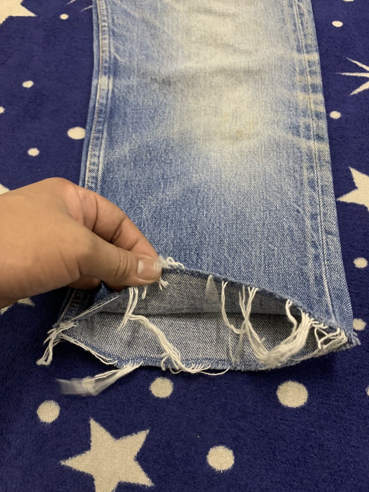 Levi's Vintage Clothing Levi’s 501 USA Vintage Denim Jeans — Altered & Distressed Size US 27 - 5 Thumbnail