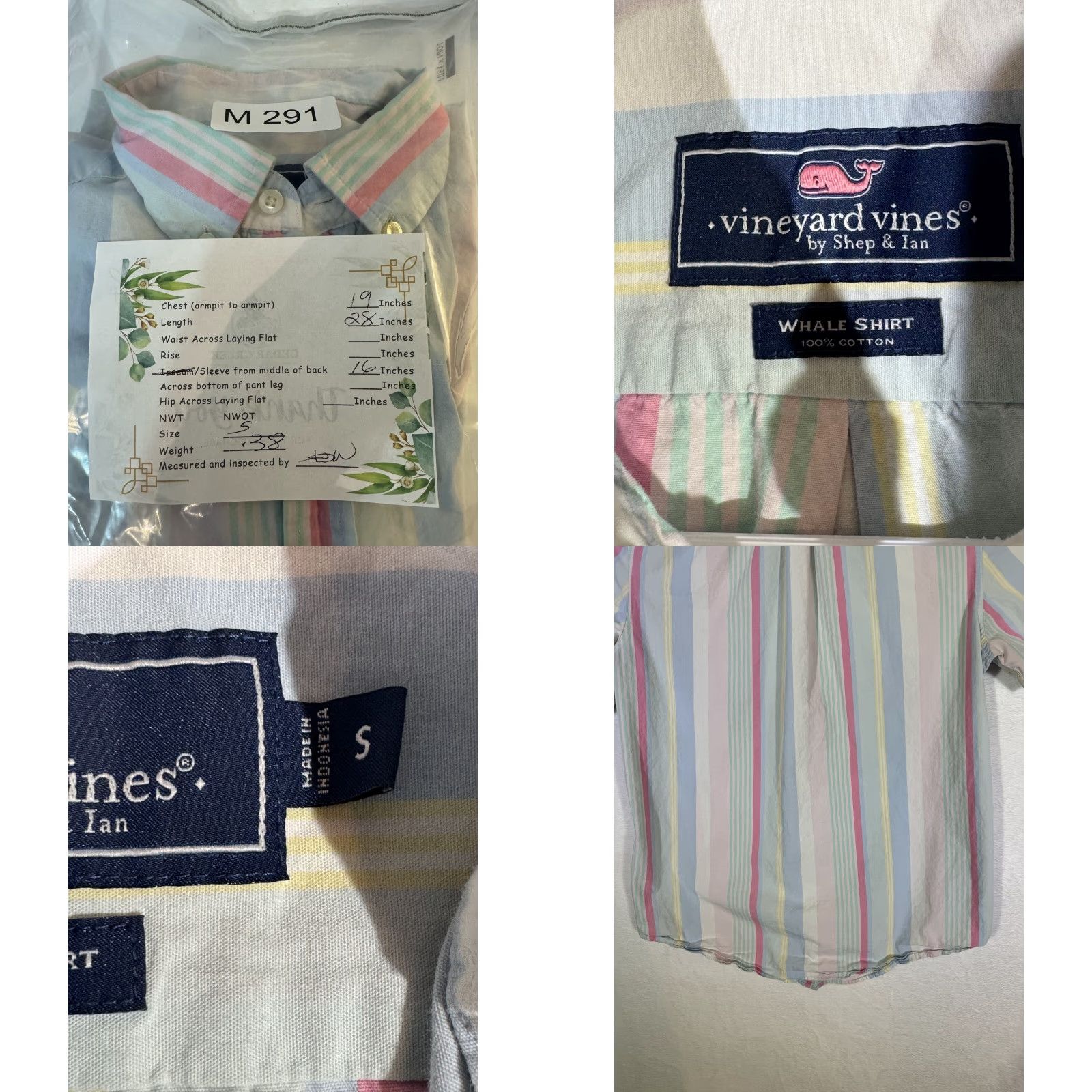 Vineyard Vines Vineyard Vines Whale Shirt Small Multicolor Striped Cotton Button-Down Shirt Womens Mens? Size US S / EU 44-46 / 1 - 8 Thumbnail