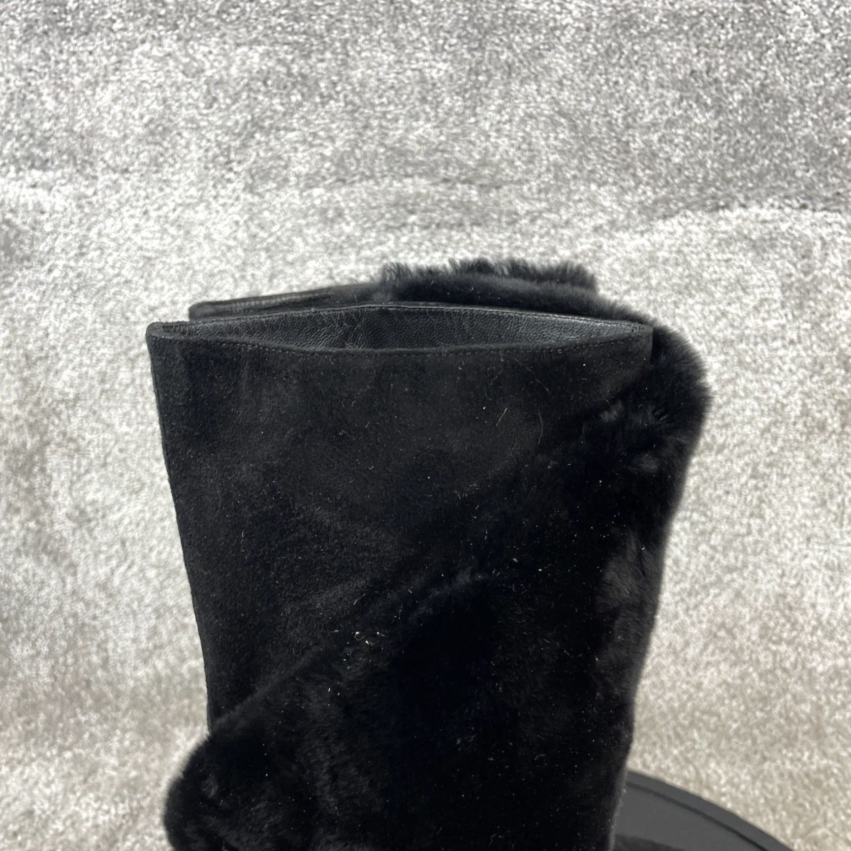 Loro Piana VINTAGE Loro Piana Women's Booties Size 8 US Black Suede Fur Block Heel Ankle Casual Size US 8 / IT 38 - 3 Thumbnail
