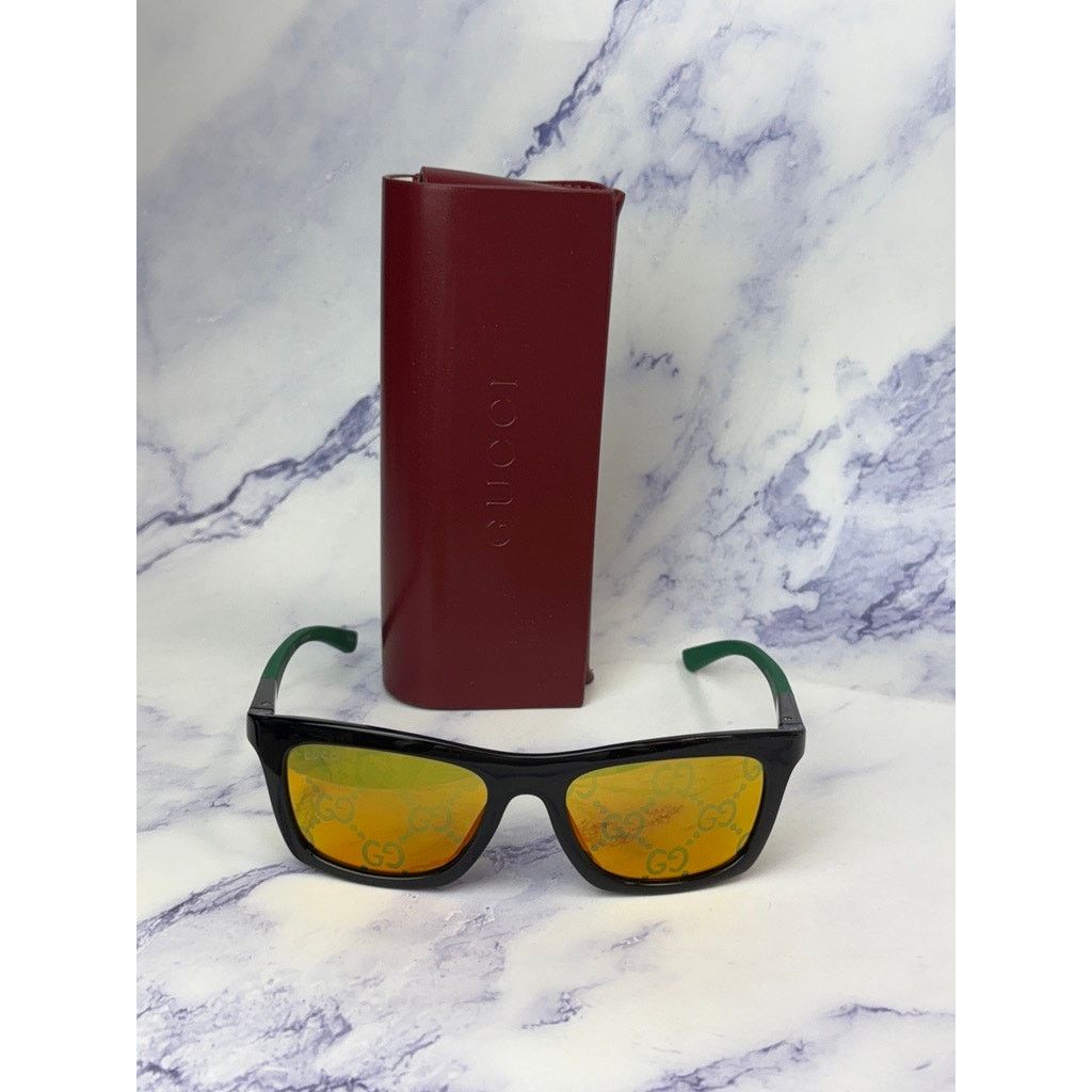 Gucci NEW Gucci GG1735S Black Orange GG Logo Lens Mask Sunglasses Size ONE SIZE - 2 Thumbnail