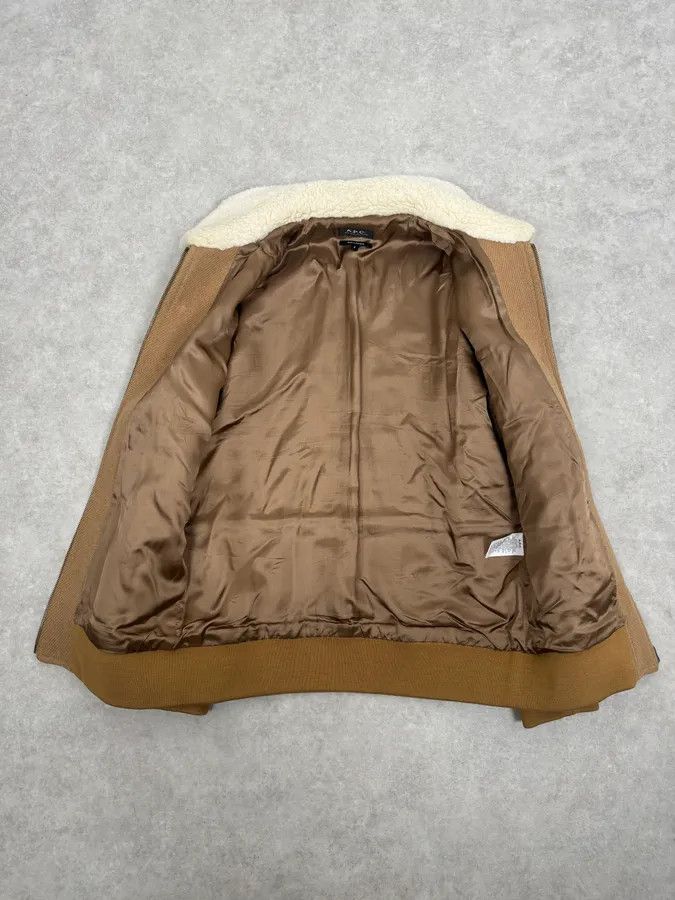 A.P.C. A.P.C Beige Classy Wool White Collar Jacket Size US S / EU 44-46 / 1 - 9 Thumbnail