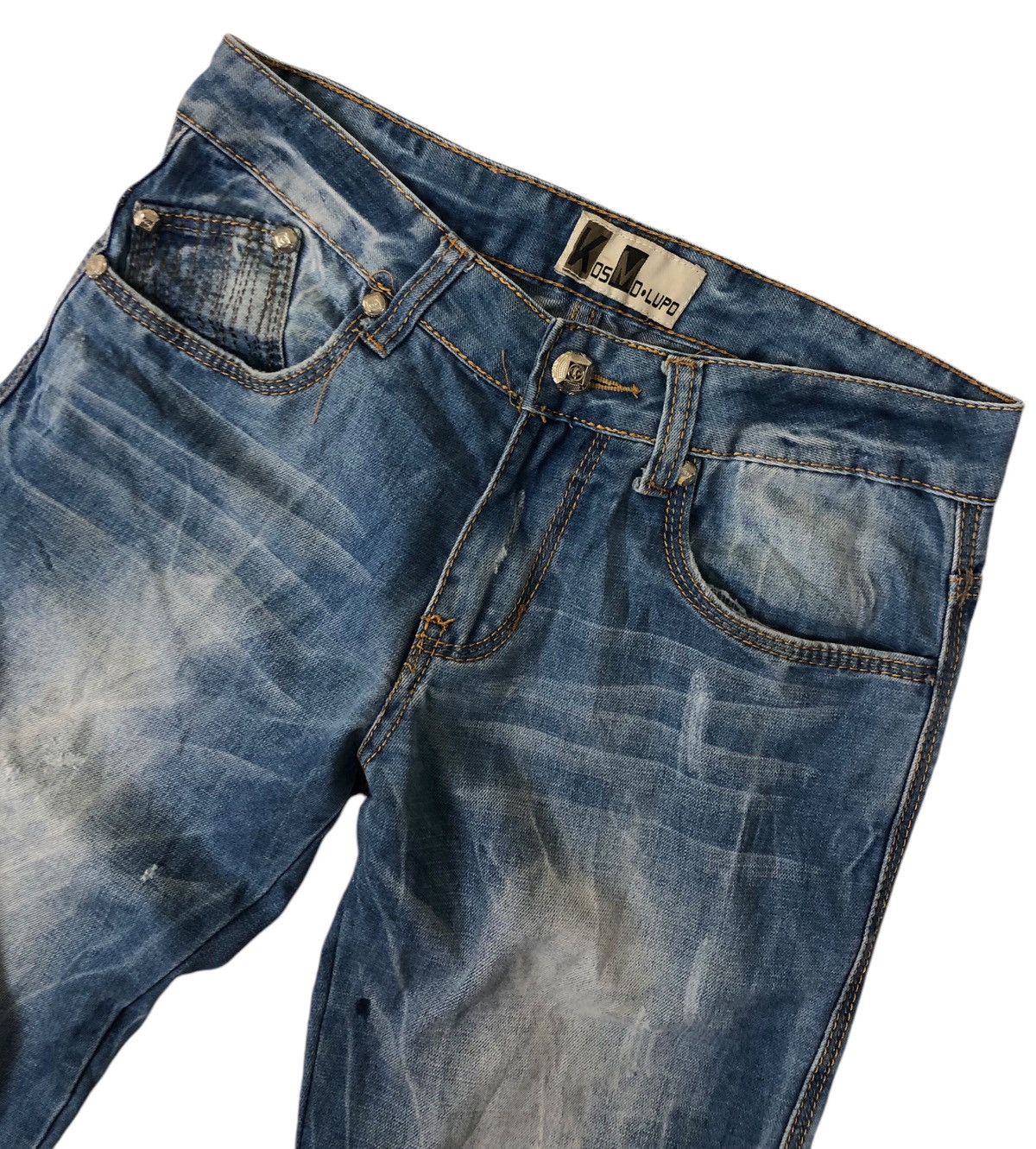 Japanese Brand Japan Brand Kosmo Lupo Embroidery Low Rise Denim Jeans Size US 30 / EU 46 - 6 Thumbnail
