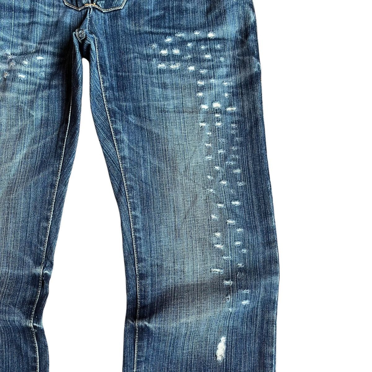 Japanese Brand Y2K Double Waist Studded Denim Pants Size US 33 - 4 Thumbnail