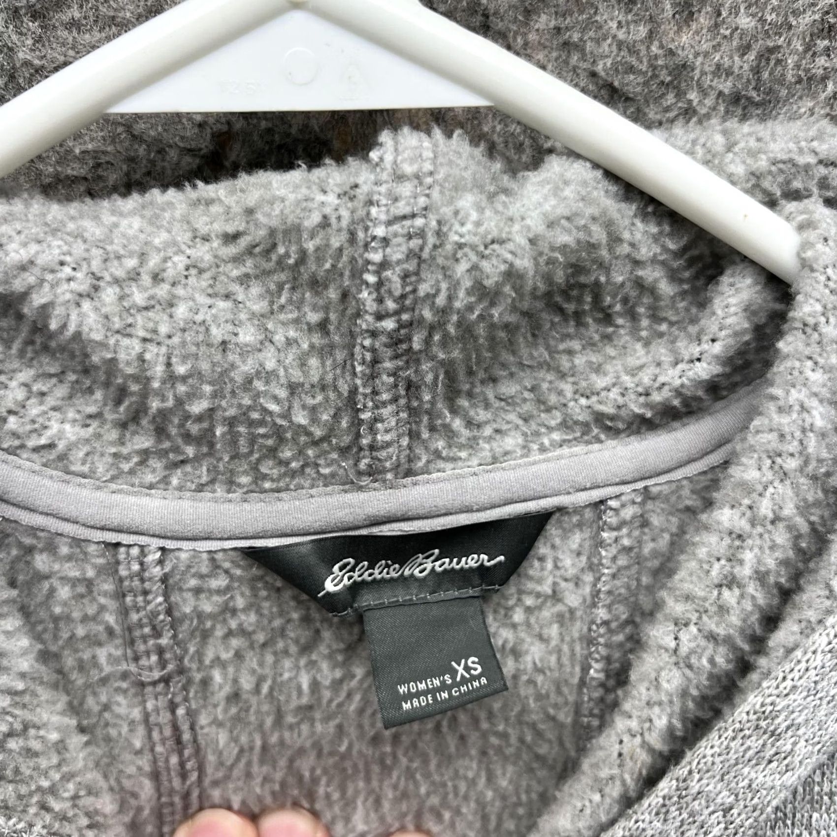 Eddie Bauer VINTAGE Eddie Bauer Sweater Women XS Gray Full Zip Hoodie Jacket Fleece Size XS / US 0-2 / IT 36-38 - 6 Thumbnail