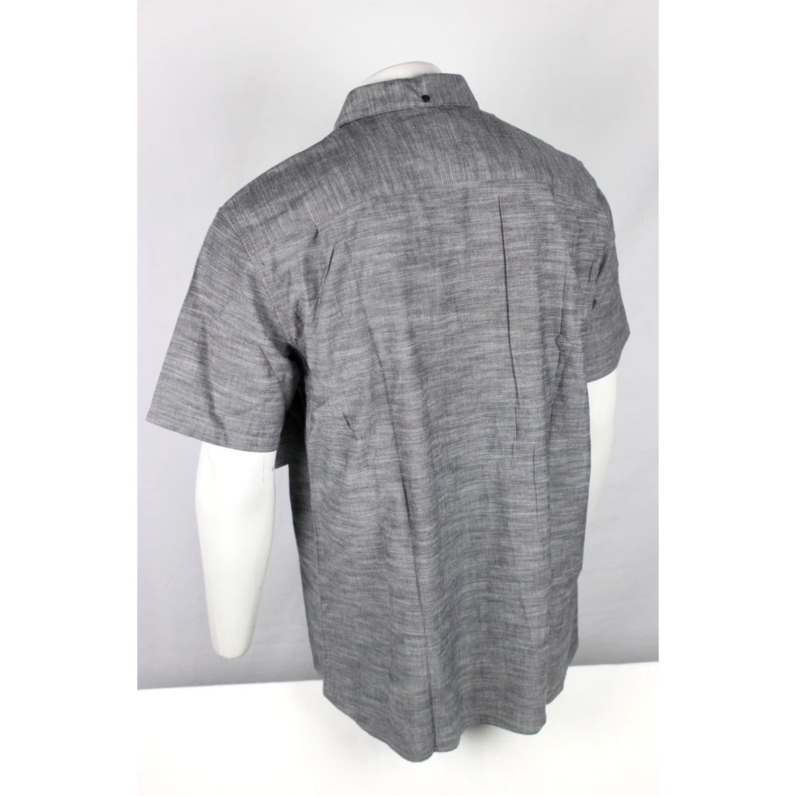 Hurley Hurley Men's One & Only 2.0 Button Shirt Short Sleeve XXL Chambray Gray Black Size US XXL / EU 58 / 5 - 2 Thumbnail