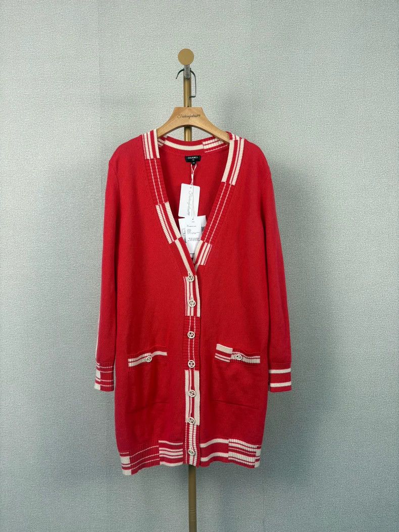 Chanel Chanel Pink Long Wool Cardigan - dmc Size US M / EU 48-50 / 2 - 1 Thumbnail