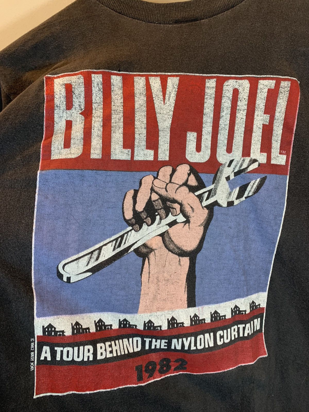 Band Tees × Vintage RARE Vintage 1982 Billy Joel Behind Nylon Curtain Tour Shirt Size US M / EU 48-50 / 2 - 4 Thumbnail