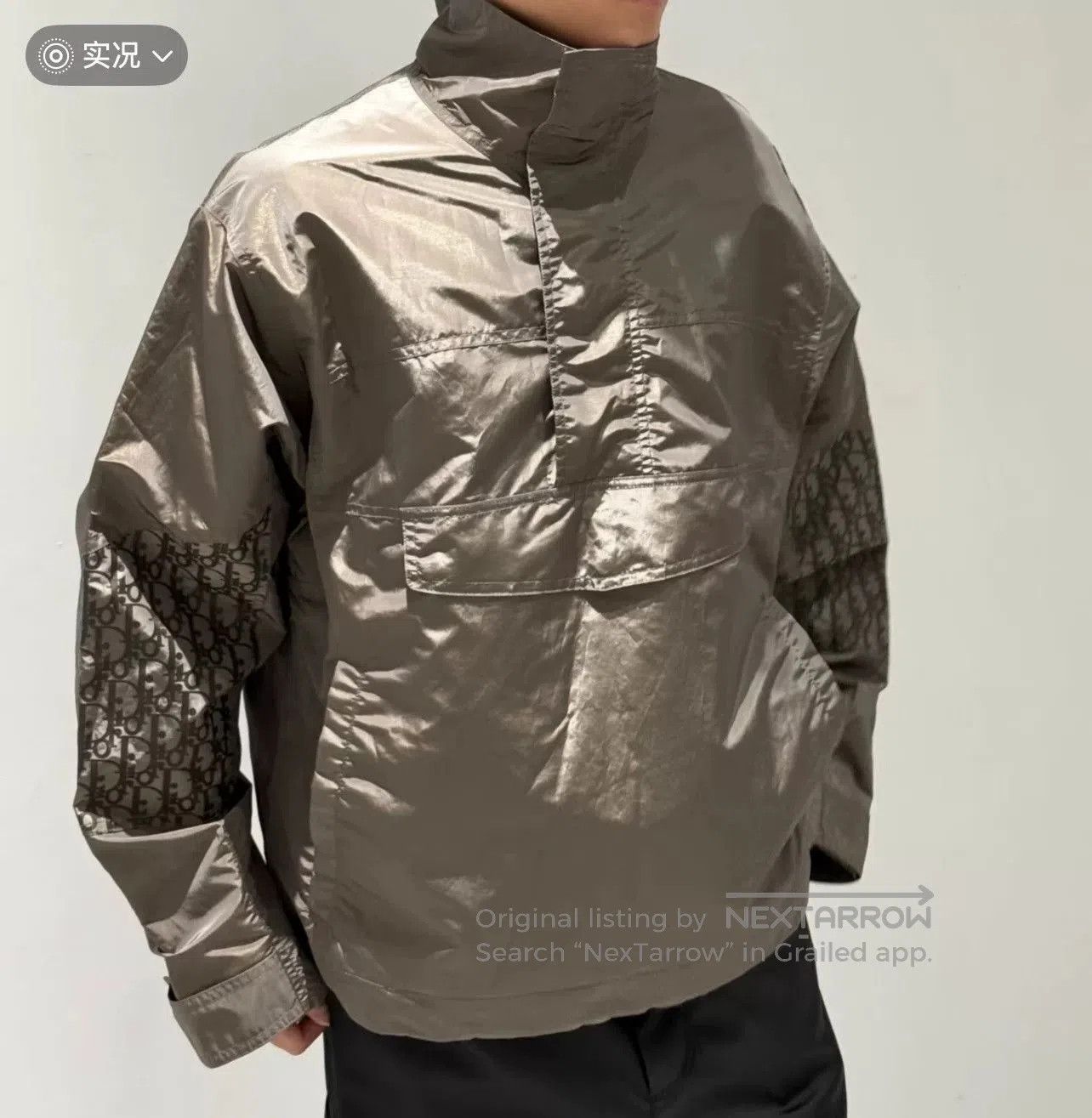 Dior DIOR Men's Spliced Stand Collar Logo Jacket. Size US L / EU 52-54 / 3 - 7 Thumbnail