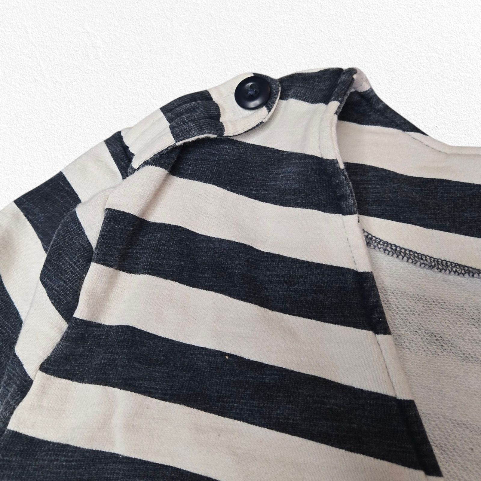 Bdg BDG Navy White Striped Wrap Cropped Sweater Size Medium Size M / US 6-8 / IT 42-44 - 5 Thumbnail