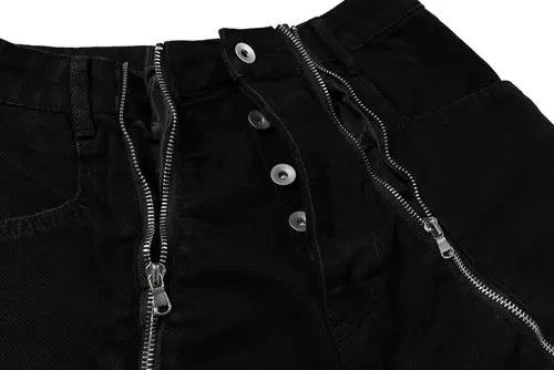 Other Front Curve Zipper Adjustable Black Flare Jeans Size US 31 - 6 Thumbnail