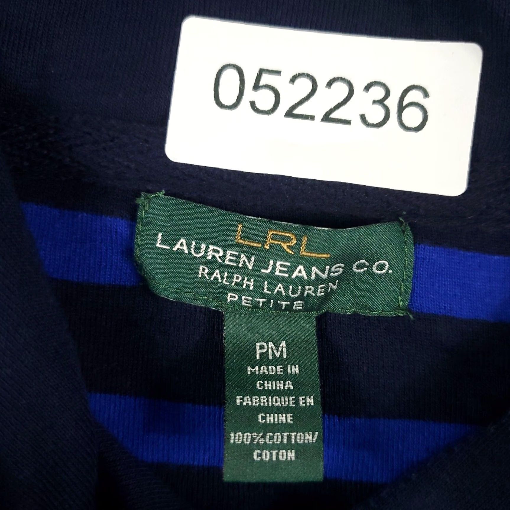Ralph Lauren VINTAGE Ralph Lauren Sweater Women's Pullover Size PM Blue Striped Cotton Casual Winter Size M / US 6-8 / IT 42-44 - 8 Thumbnail