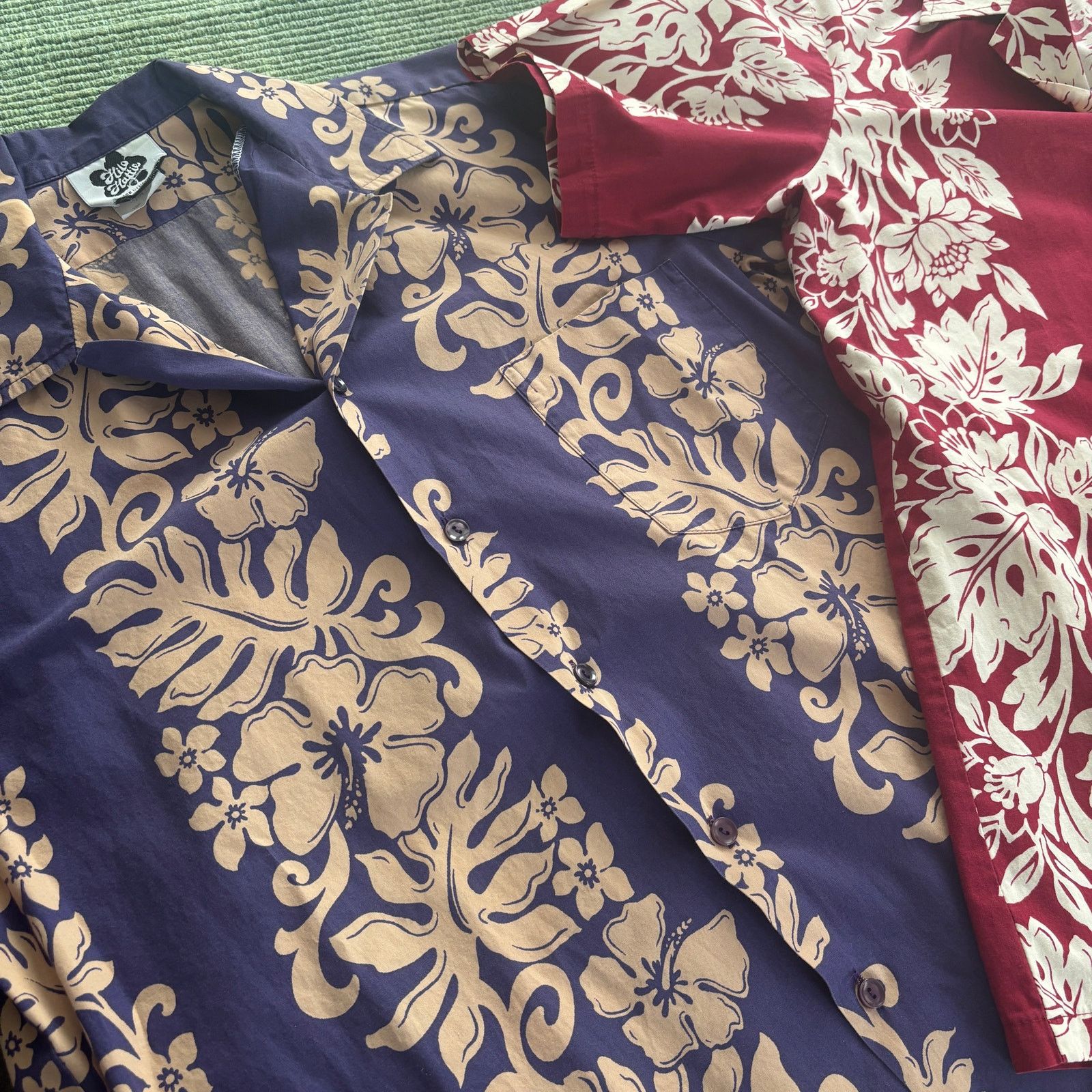 Hilo Hattie × Vintage Vintage 1980s Hilo Hattie Hawaiian Shirt Blue Red Two Pack Size US M / EU 48-50 / 2 - 7 Thumbnail