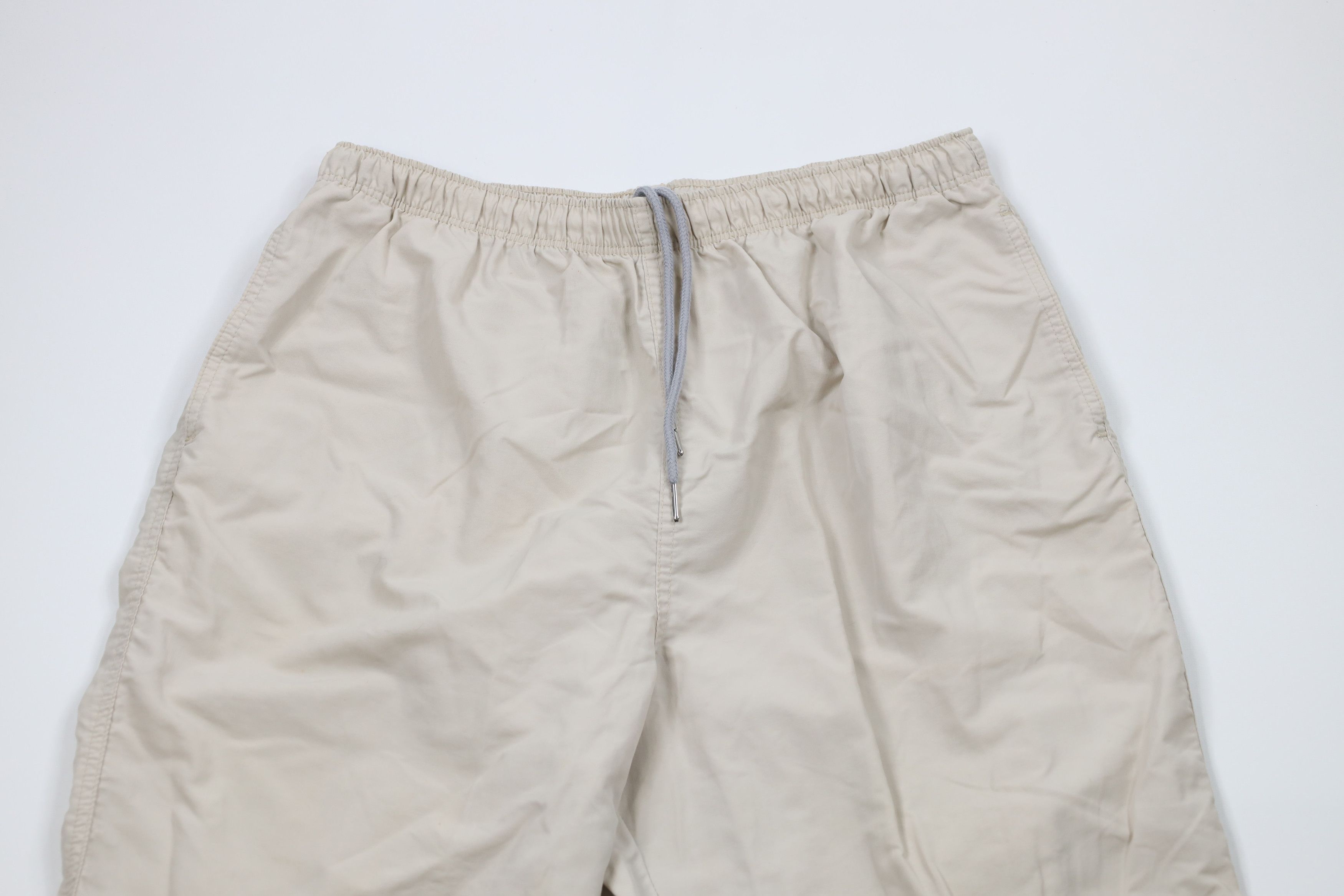 Lands' End × Vintage Vintage 90s Lands End Wide Leg Windbreaker Pants Beige USA Size 38" / US 16 / IT 52 - 2 Thumbnail