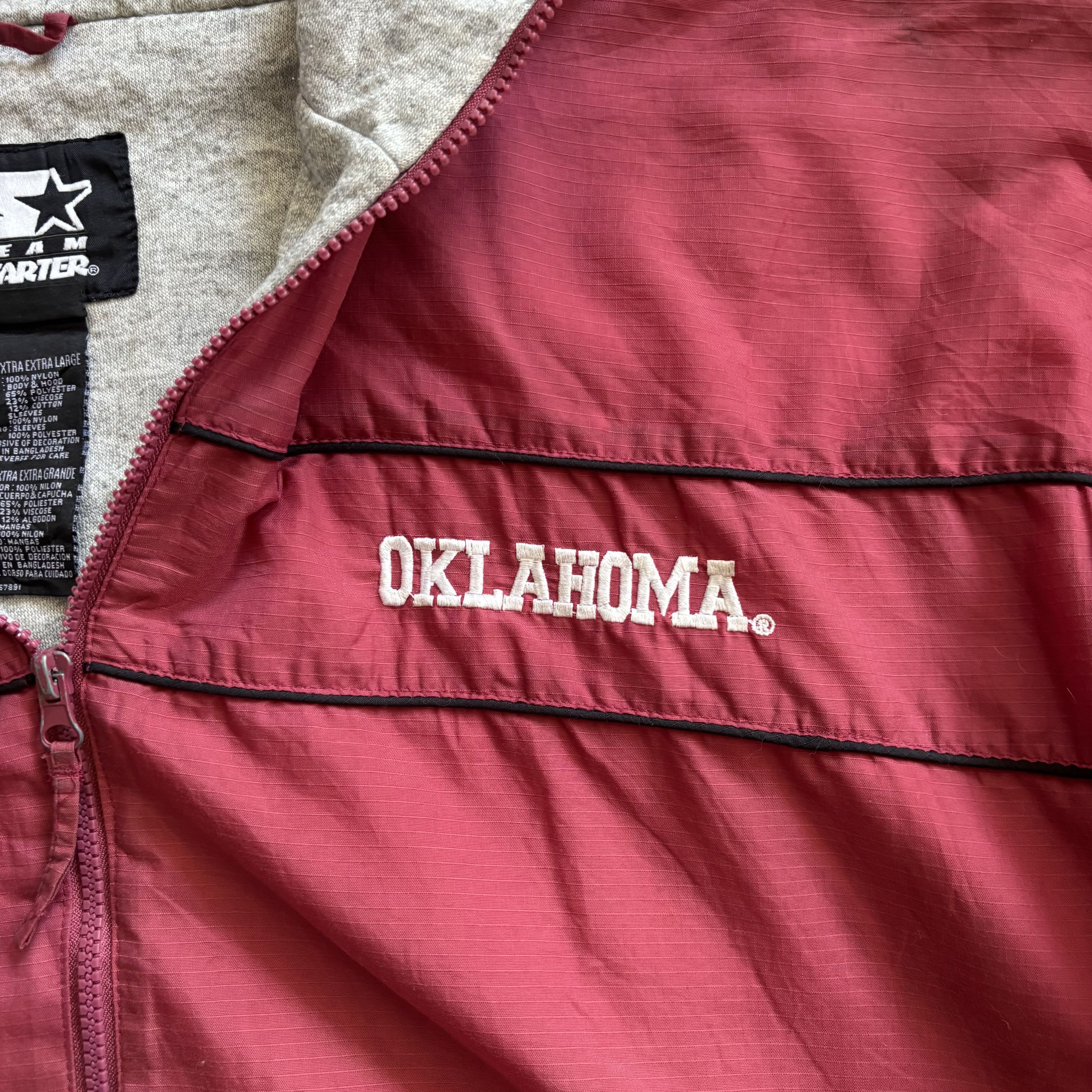 Starter Vintage Oklahoma Sooners Red Windbreaker Size US XXL / EU 58 / 5 - 3 Thumbnail