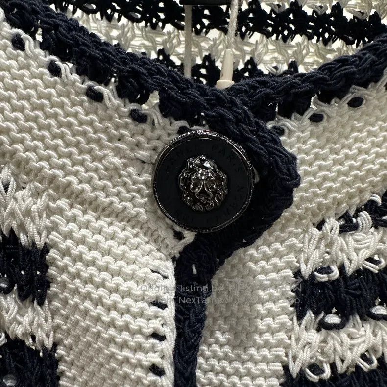 Chanel Chanel 22p black and white woven vest cardigan coat Size XS / US 0-2 / IT 36-38 - 6 Thumbnail