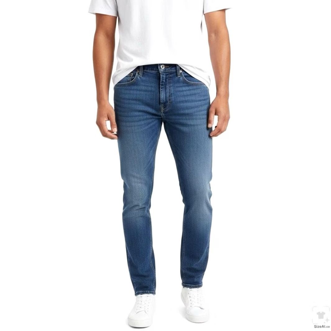 Levi's Levi's 511 Jeans Mens 32x32 Blue Medium Wash Slim Tapered Zip Fly Denim Stretch Pockets 5-Pocket Logo Size US 32 / EU 48 - 4 Thumbnail