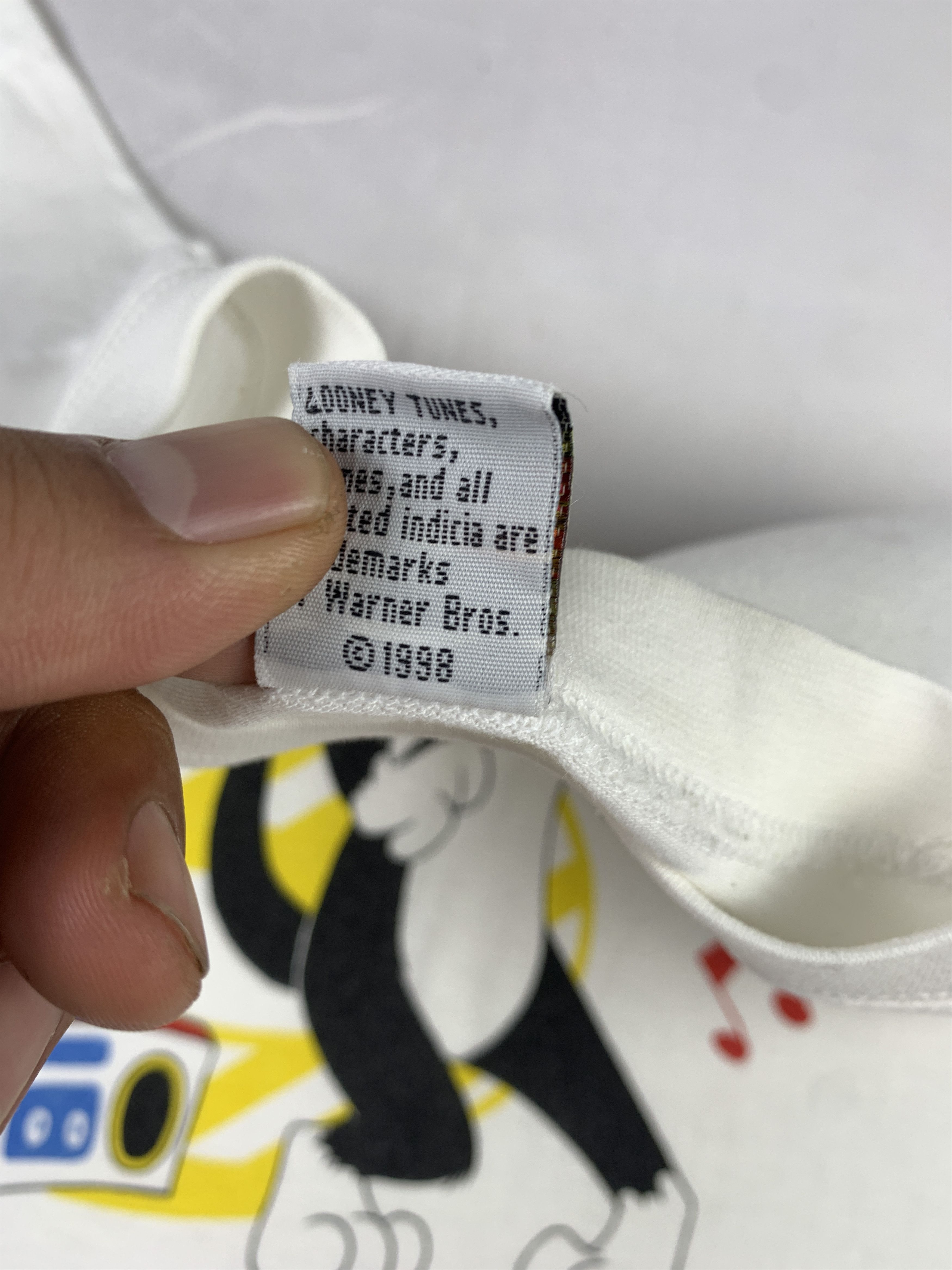 Cartoon Network 1998 Sylvester by Looney Tunes White Baby Tee (XS) Size XS / US 0-2 / IT 36-38 - 8 Thumbnail