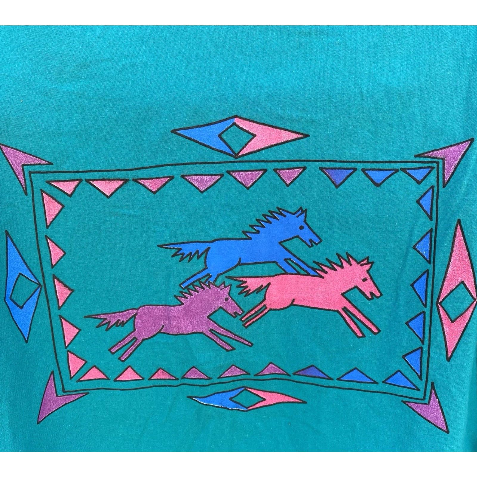 Vintage Vtg Cameo Rose Western Southwestern Shirt Top Blouse Horses 80s 90s Cowgirl XS Size XS / US 0-2 / IT 36-38 - 4 Thumbnail