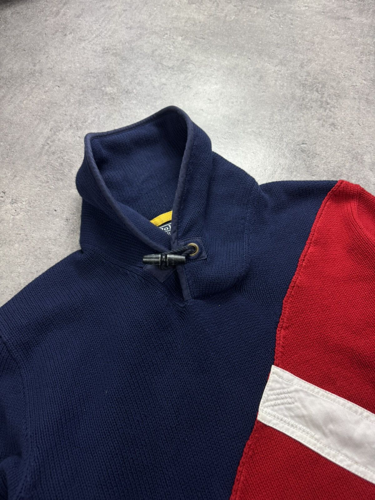 Polo Ralph Lauren KNIT - POLO RALPH LAUREN - Yachting Sweater 90s Cowl Neck Size US XL / EU 56 / 4 - 4 Thumbnail
