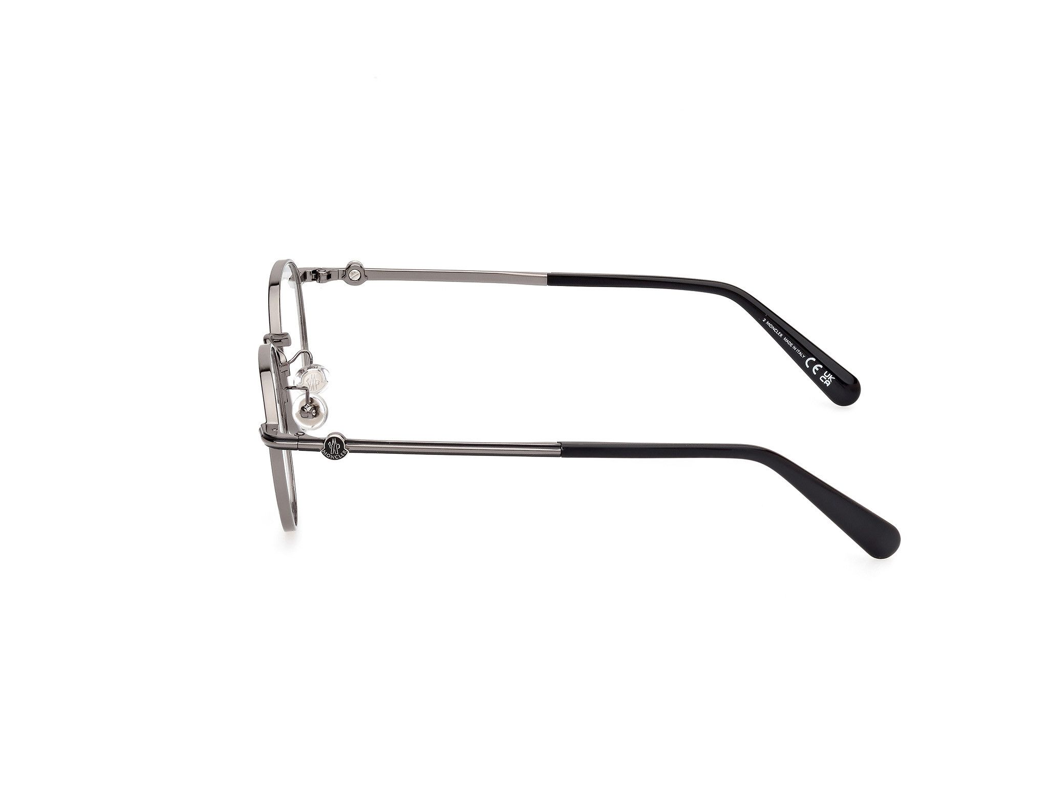 Moncler o1y0225 Size : OS / 48 mm Eyeglass Frame in Black/Silver Size ONE SIZE - 4 Thumbnail