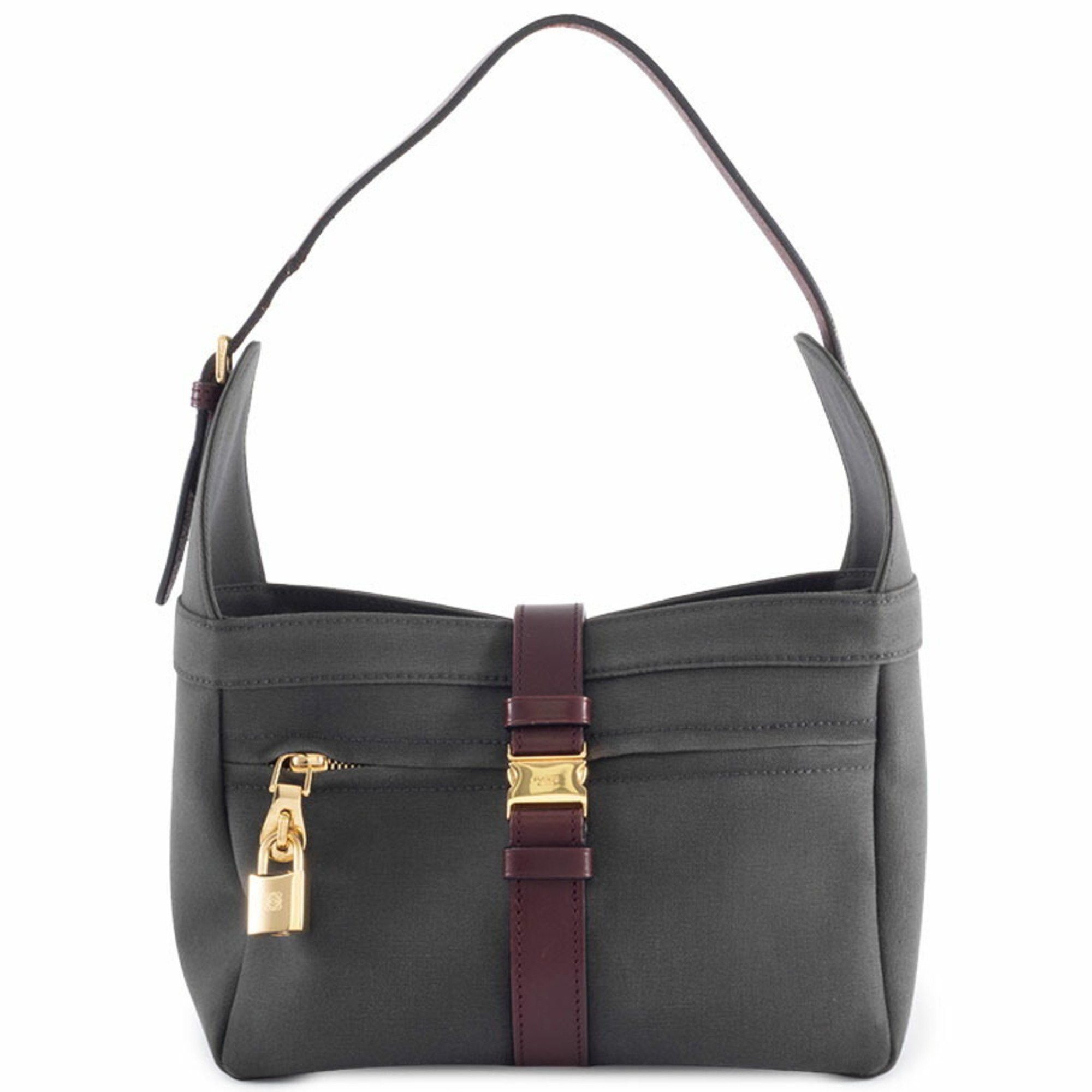 Loewe LOEWE Shoulder Bag, Canvas and Leather, Gray, Women's, Semi-Hand, Size ONE SIZE - 1 Thumbnail