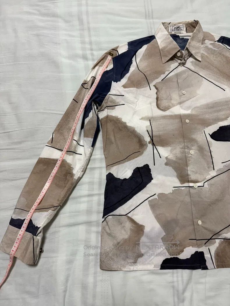 Hermes Hermes size 40 Shirt, classic pattern, ink-splattered desig Size US XXS / EU 40 - 6 Thumbnail