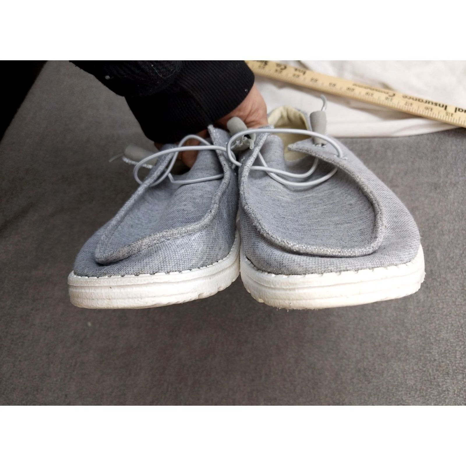 Vintage Hey Dude Wendy Stretch Fleece Slip-On Shoes Womens 9 Gray Casual Comfort Shoes Size M / US 6-8 / IT 42-44 - 5 Thumbnail
