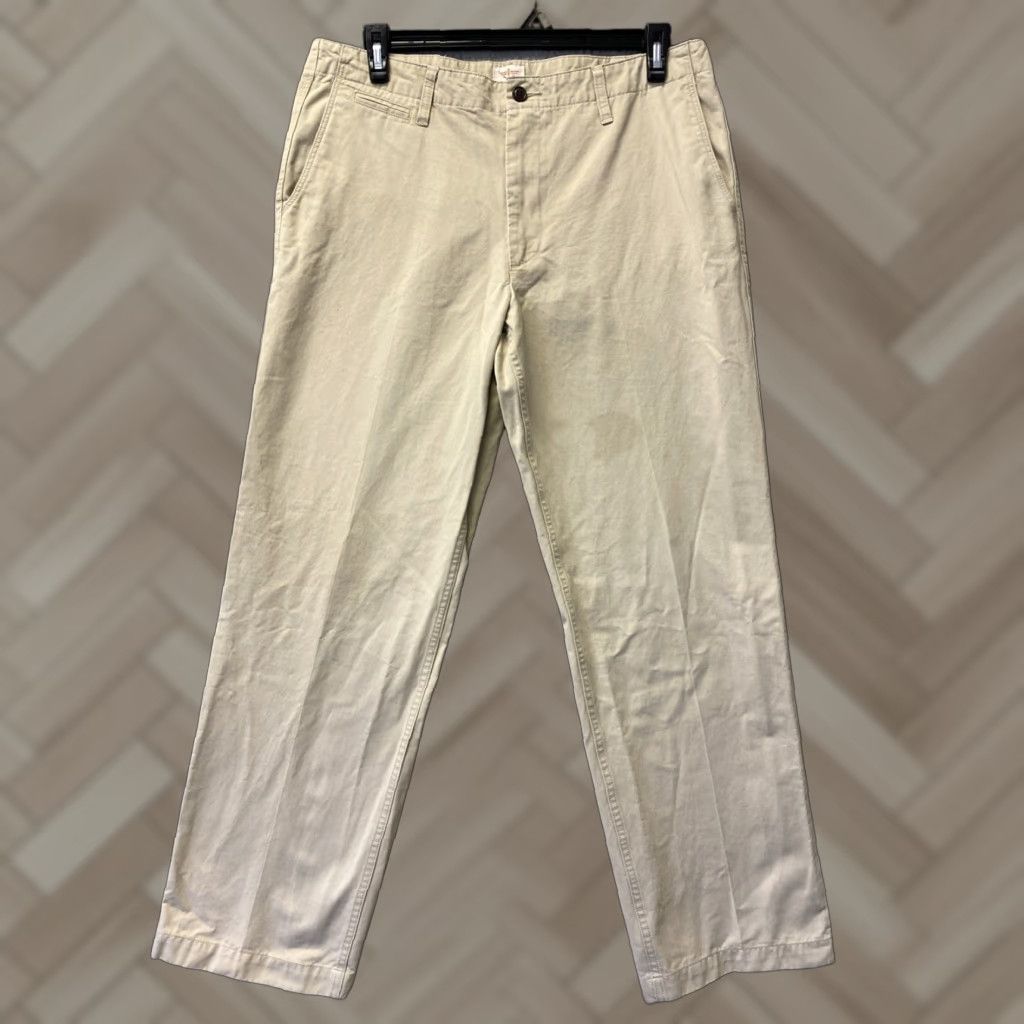 Dockers DOCKERS Men's Chino Pants 36x32 Cotton Tan Flat Front / Straight Leg Pockets, Classic Fit, Regular Size 36 Mens Size US 36 / EU 52 - 1 Thumbnail