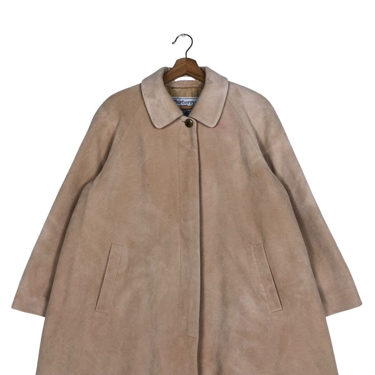 Burberry 🔥VINTAGE LONG WOOL FLY COATS JACKET BURBERRYS HERRINGBONE Size US M / EU 48-50 / 2 - 3 Thumbnail