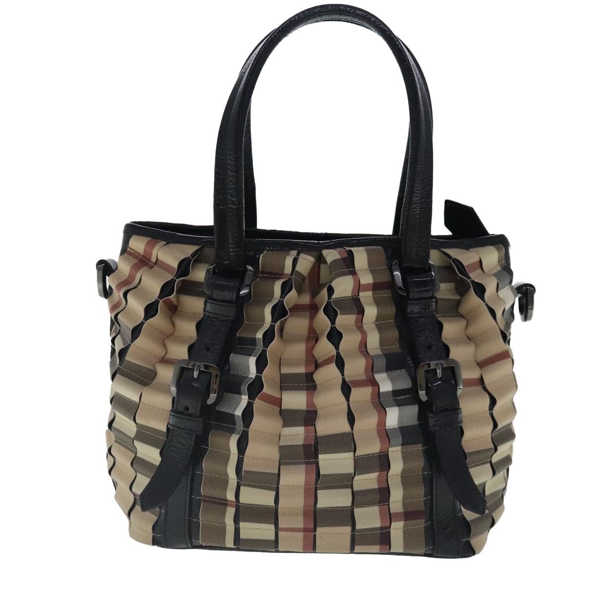 Burberry Nova Check Beige Canvas Handbag (Pre-Owned) Size ONE SIZE - 1 Thumbnail