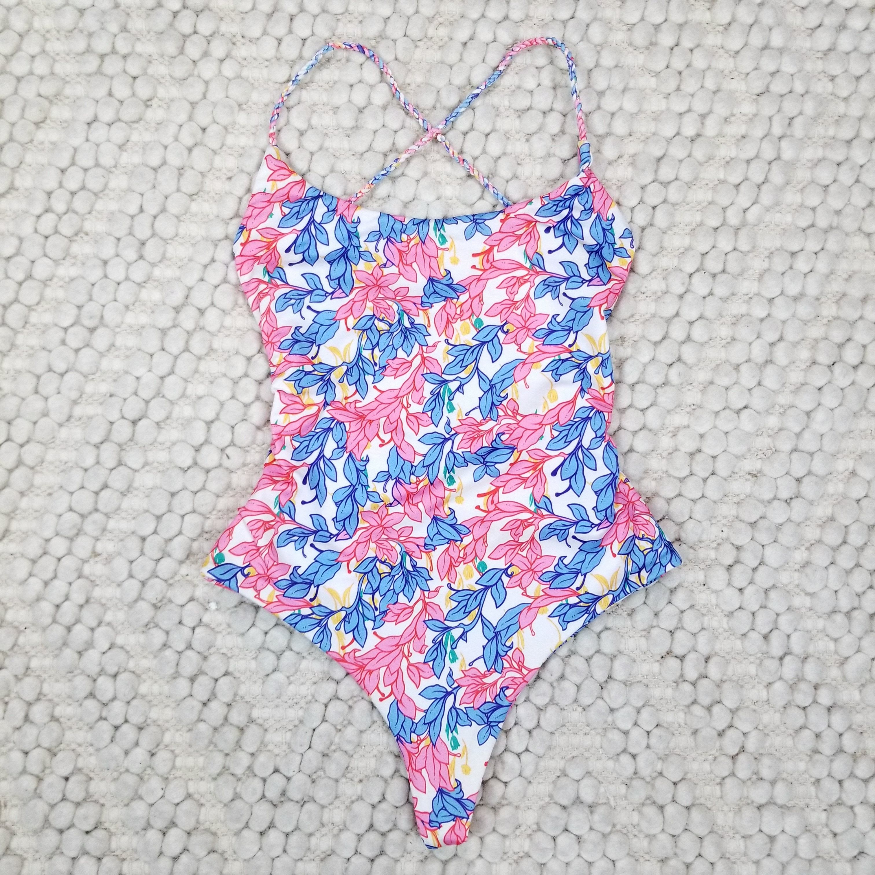 Other Ayra Swim Panama Strappy Cheeky Swimsuit Floral Sz Small Size ONE SIZE - 6 Thumbnail