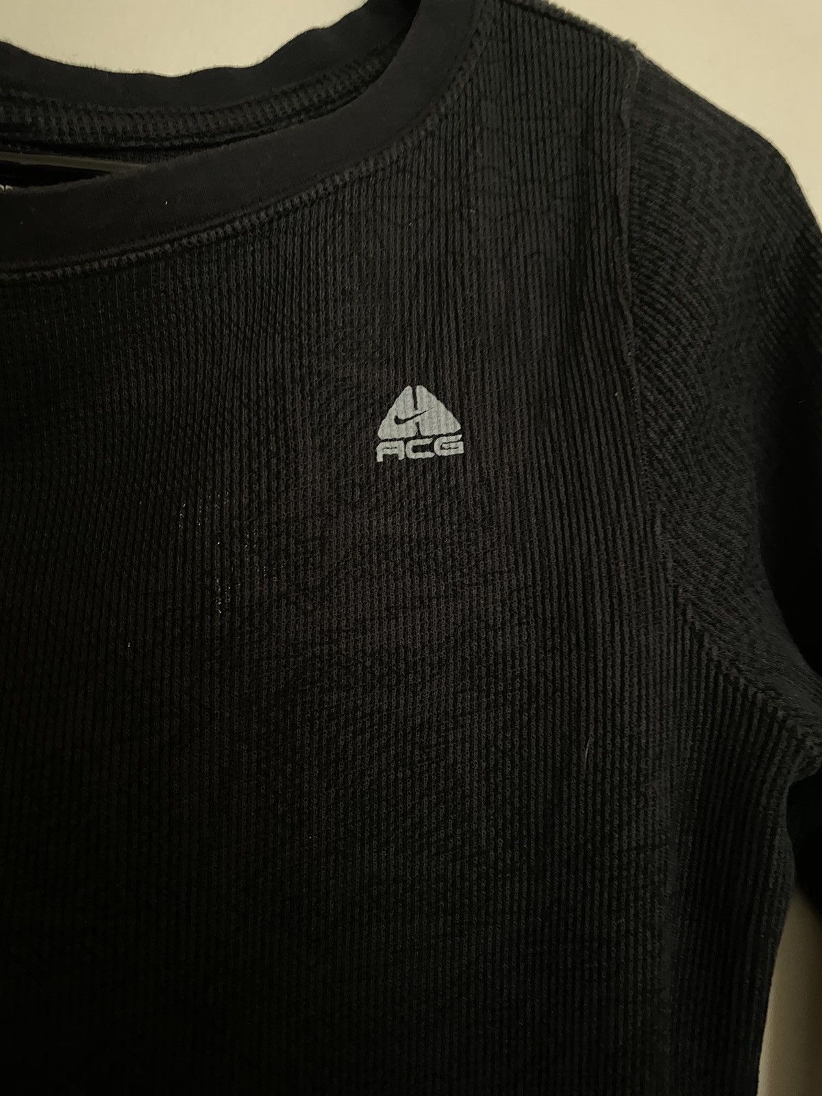 Nike × Nike ACG × Vintage Vintage Nike ACG Black Thermal Long sleeve Shirt Size US L / EU 52-54 / 3 - 2 Thumbnail
