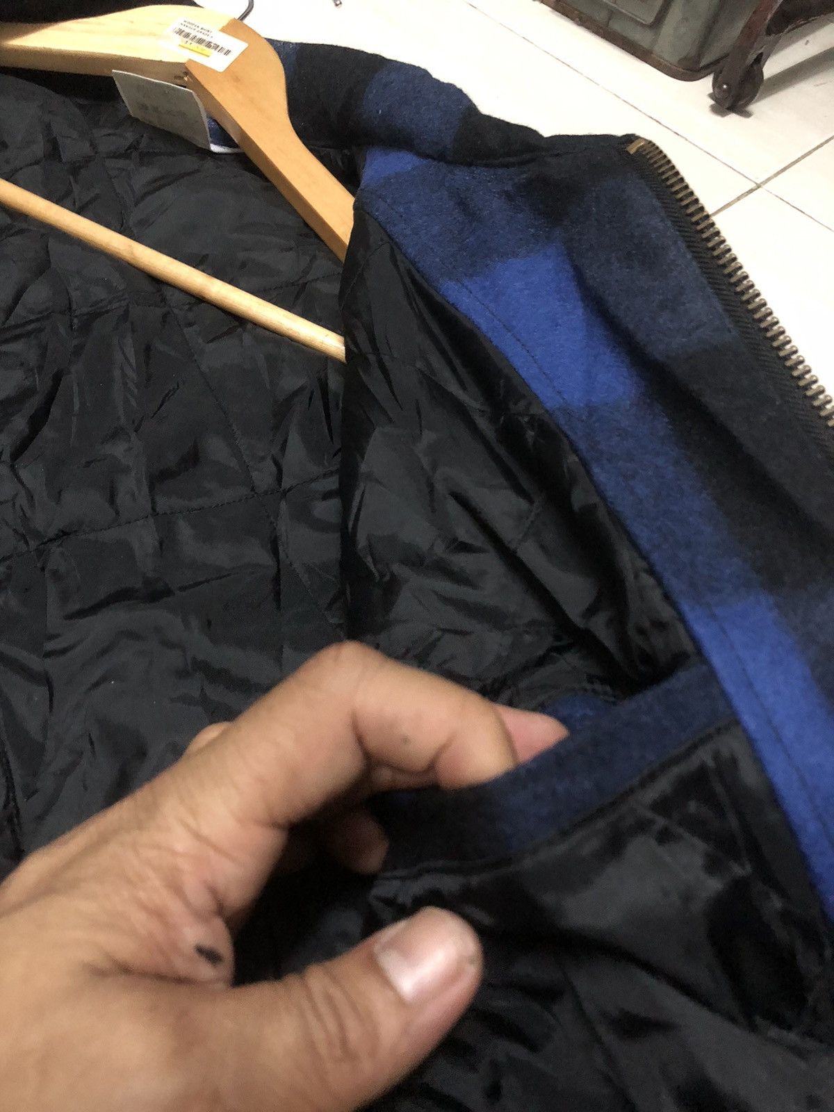 Carhartt Carhatt wool jacket wool BLU check 05055 842 Size US XL / EU 56 / 4 - 18 Thumbnail