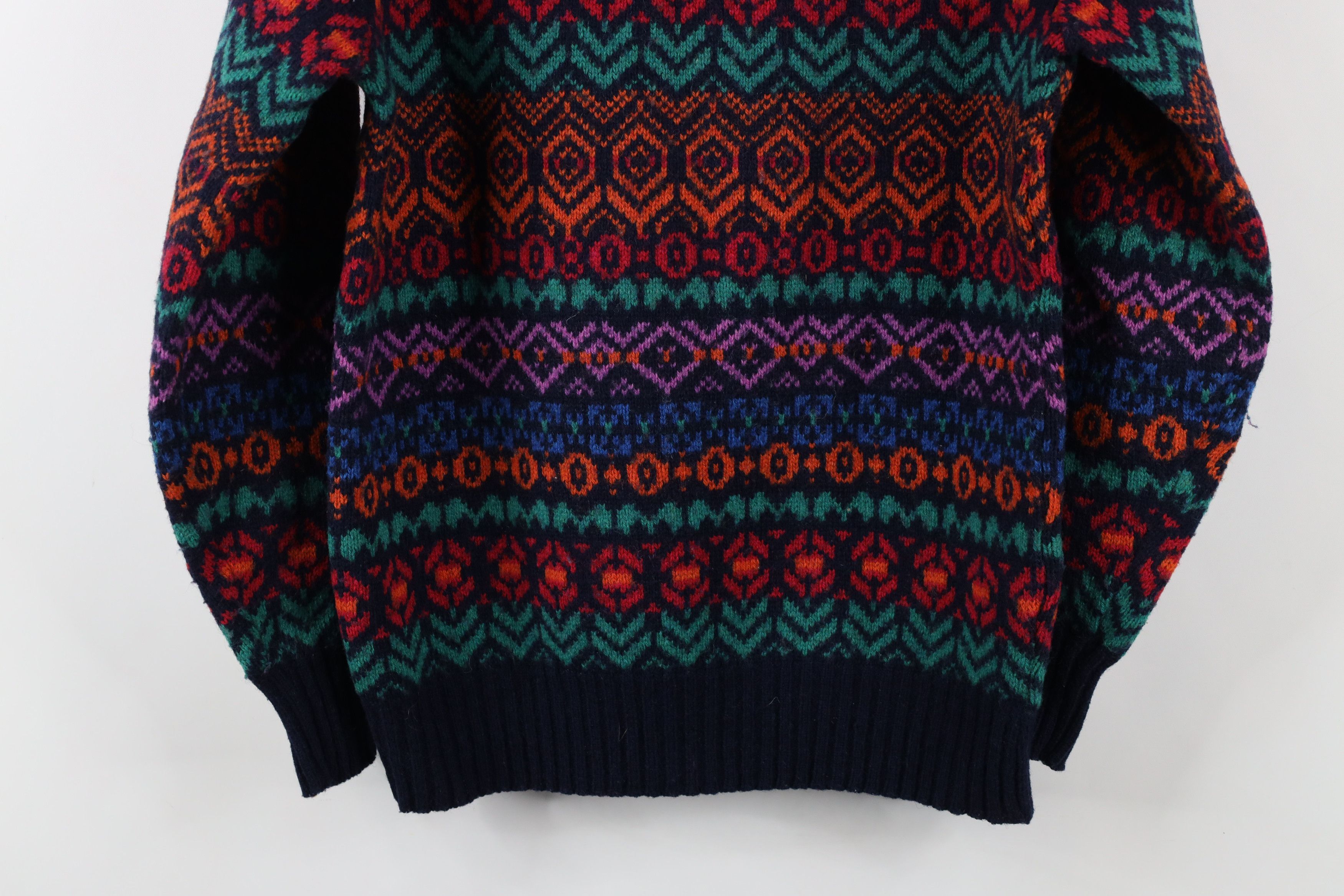 Vintage Vintage 90s Streetwear Fair Isle Wool Blend Knit Sweater Size US M / EU 48-50 / 2 - 9 Thumbnail