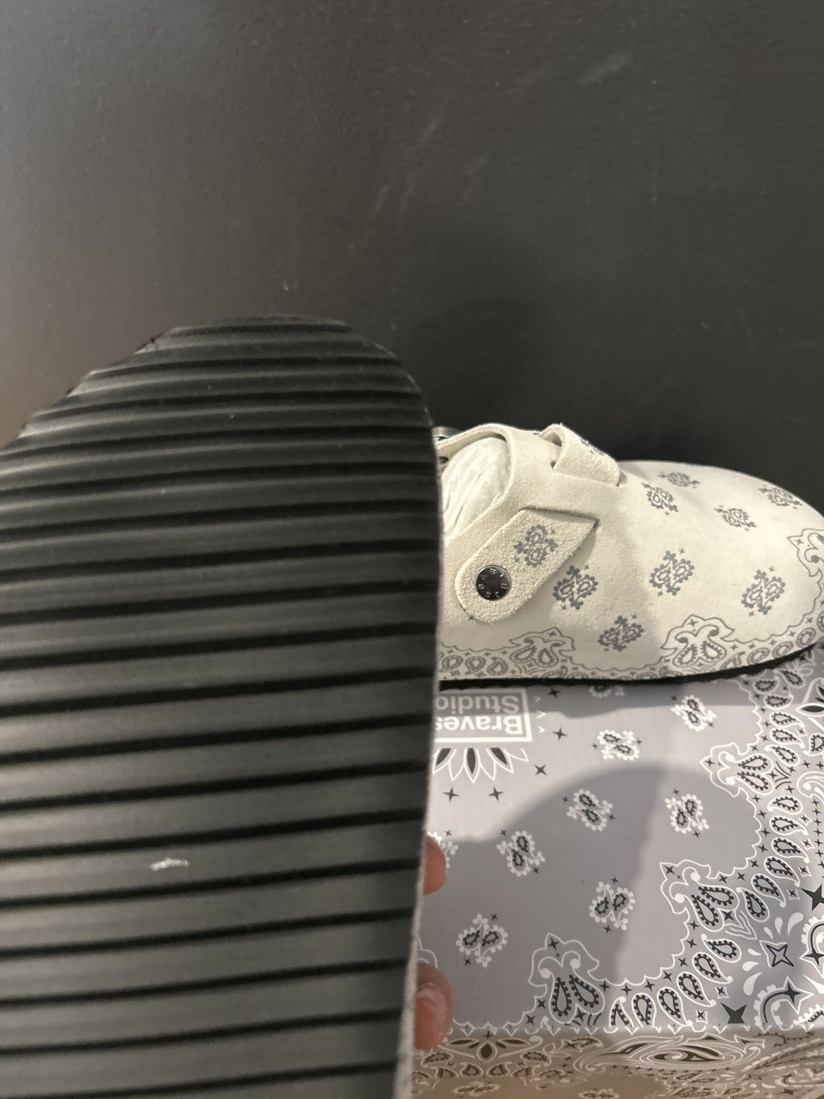 Bravest Studious Suede Paisley Mules