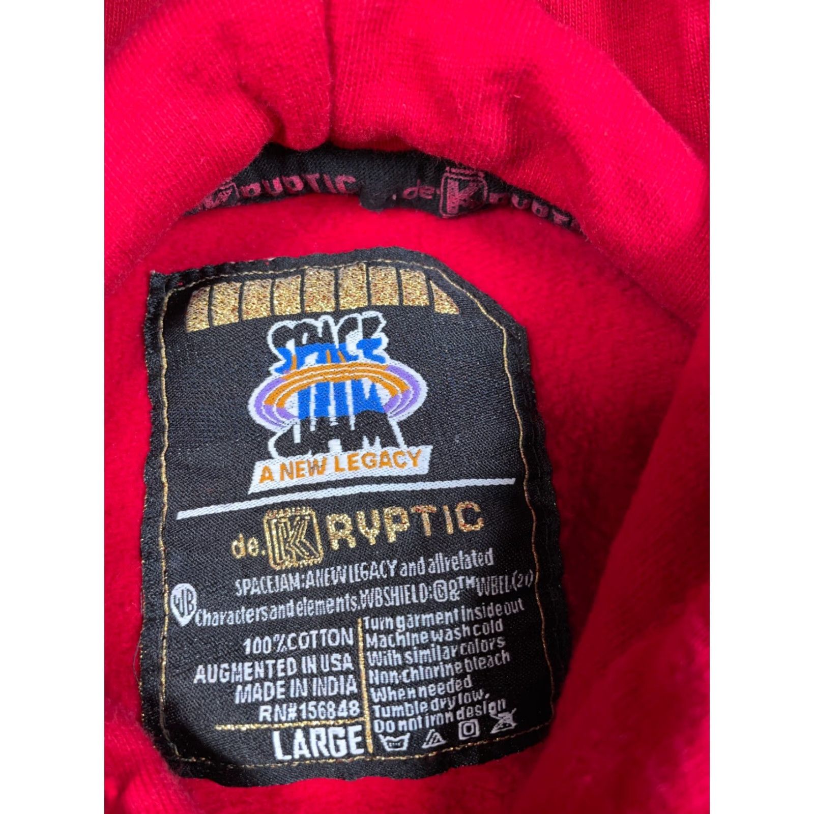 Vintage De Kryptic Space Jam Bugs Bunny Hoodie Adult Large Red Rhinestone Graphic Sweatshirt Mens Size US L / EU 52-54 / 3 - 3 Thumbnail