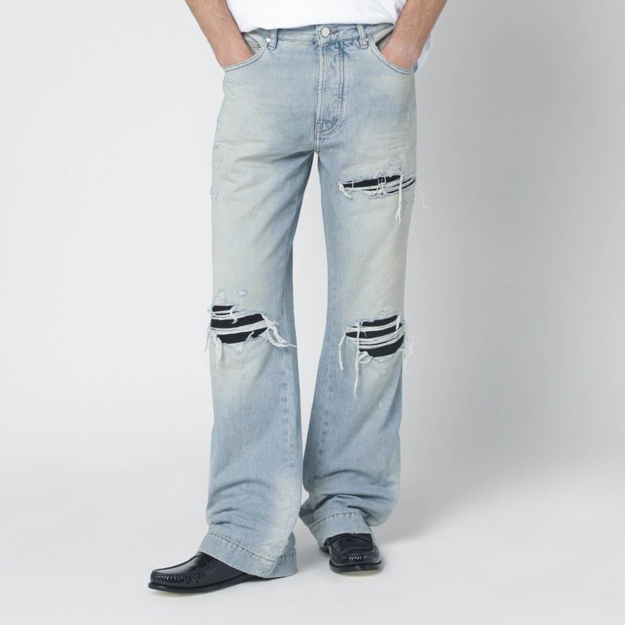 Amiri o1d2blof0226 Ripped Jeans in Light Blue Size US 33 - 1 Thumbnail