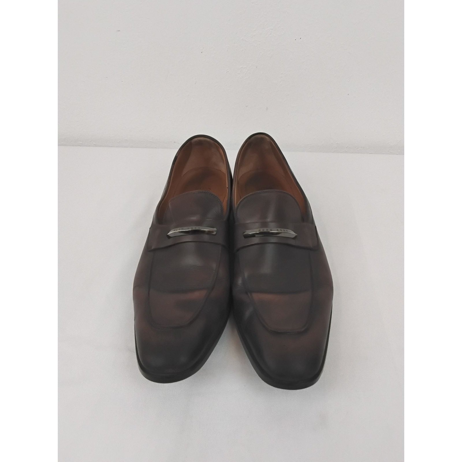 Hugo Boss Hugo Boss Dress Shoes Men's 9 Brown Leather Penny Loafer Size US 9 / EU 42 - 3 Thumbnail