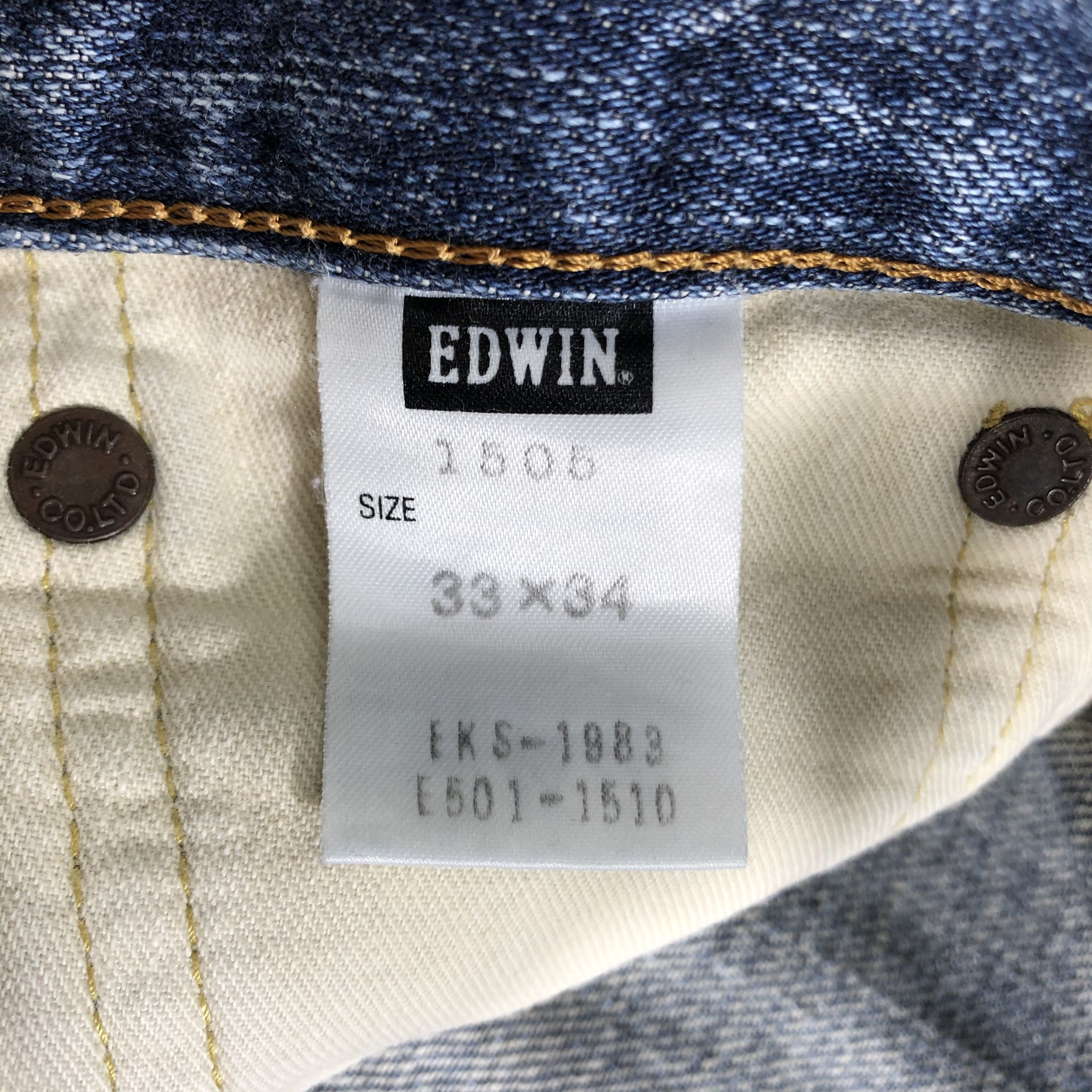 Edwin Vintage Blue Wash Edwin 505 Selvedge Jeans-JM3696 Size US 33 - 9 Thumbnail