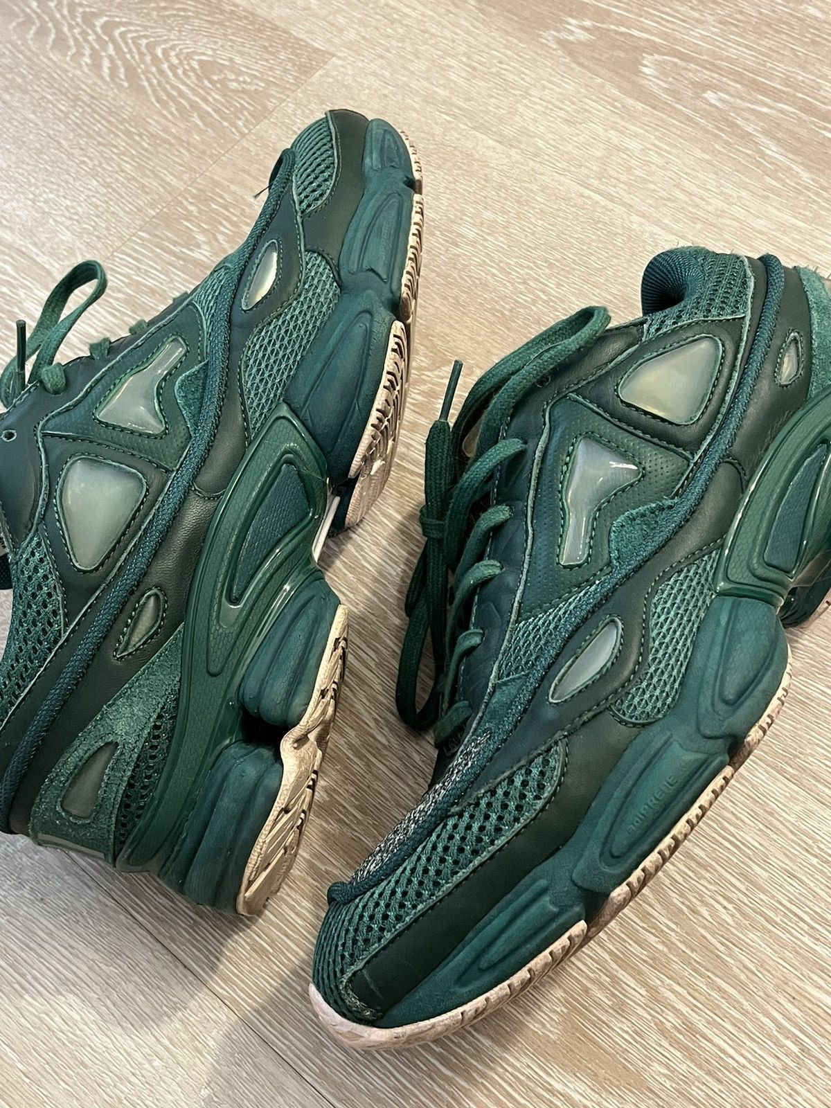 Adidas × Raf Simons Ozweego 2 Dark Green Clear Pink 2016 Size US 10.5 / EU 43-44 - 3 Thumbnail