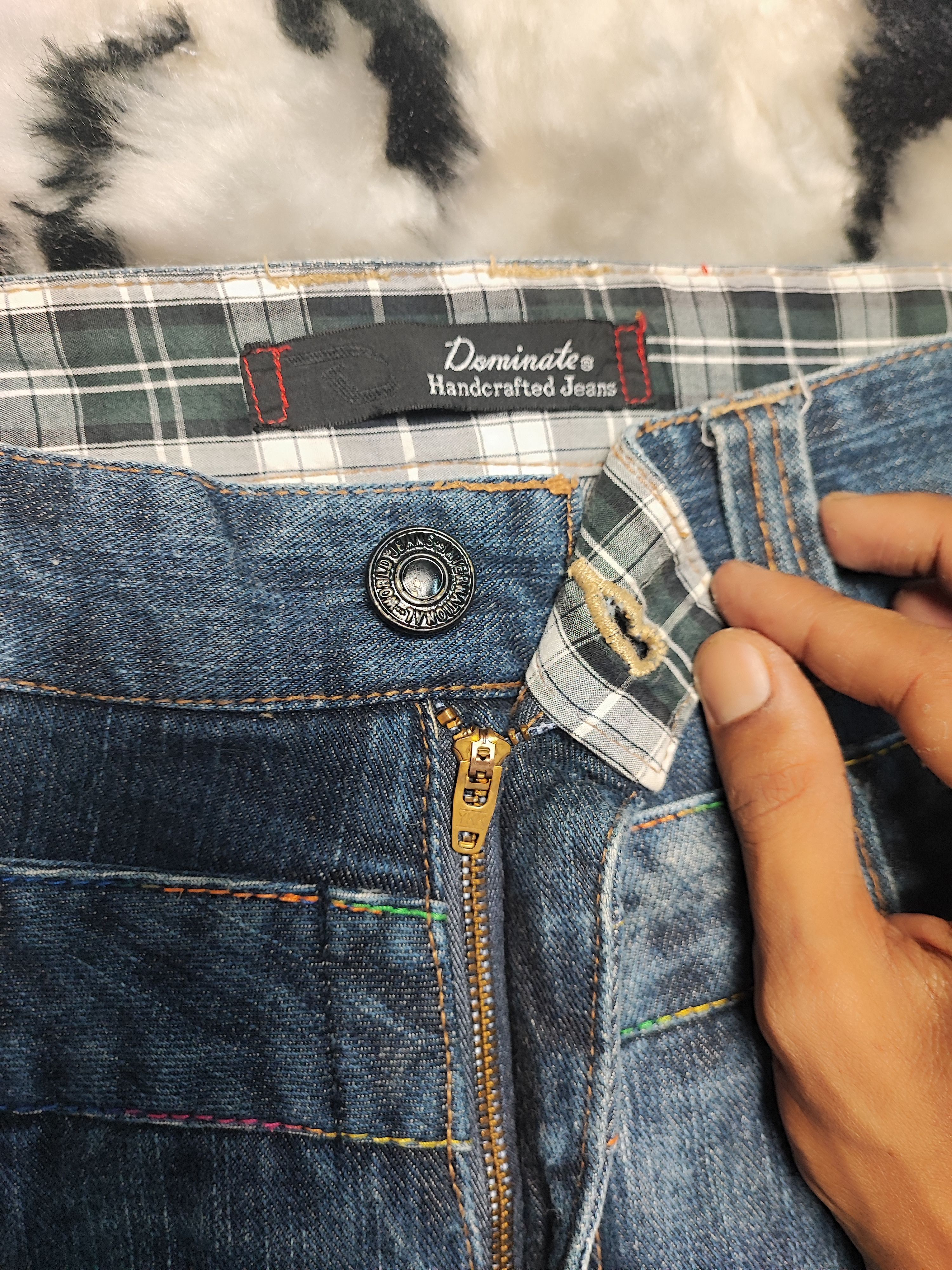 Designer Dominate Handcrafted Jeans Double Waist Size US 32 / EU 48 - 10 Thumbnail