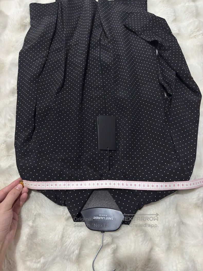Saint Laurent Paris Saint Laurent Paris size 37 Silk Polka Dot Shirt Size US S / EU 44-46 / 1 - 5 Thumbnail
