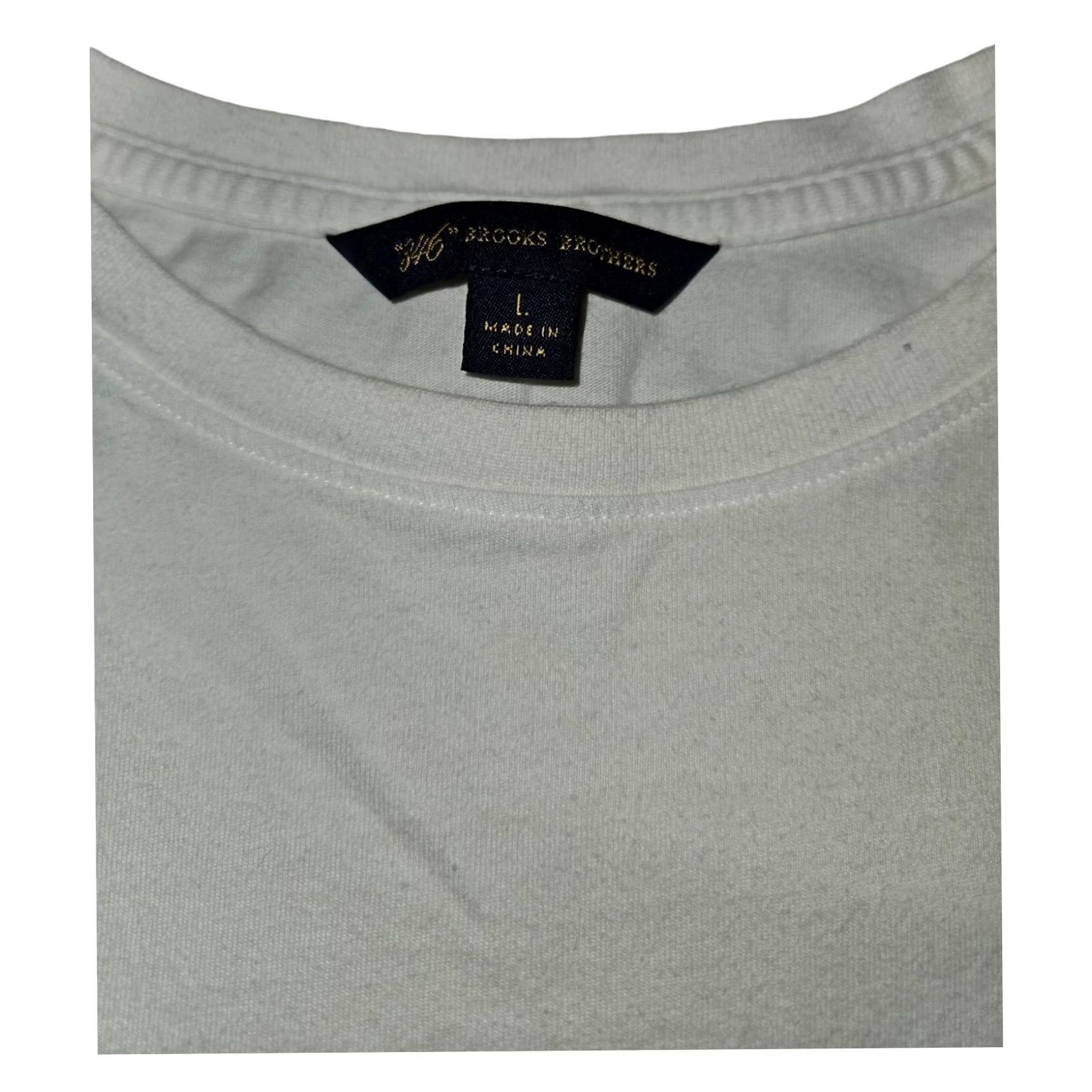 Brooks Brothers Brooks Brothers T Shirt Womens Large White Short Sleeve Embroidered Logo Crew Neck Casual All Seasons 100% Cotton Junior Fit Size L / US 10 / IT 46 - 2 Thumbnail