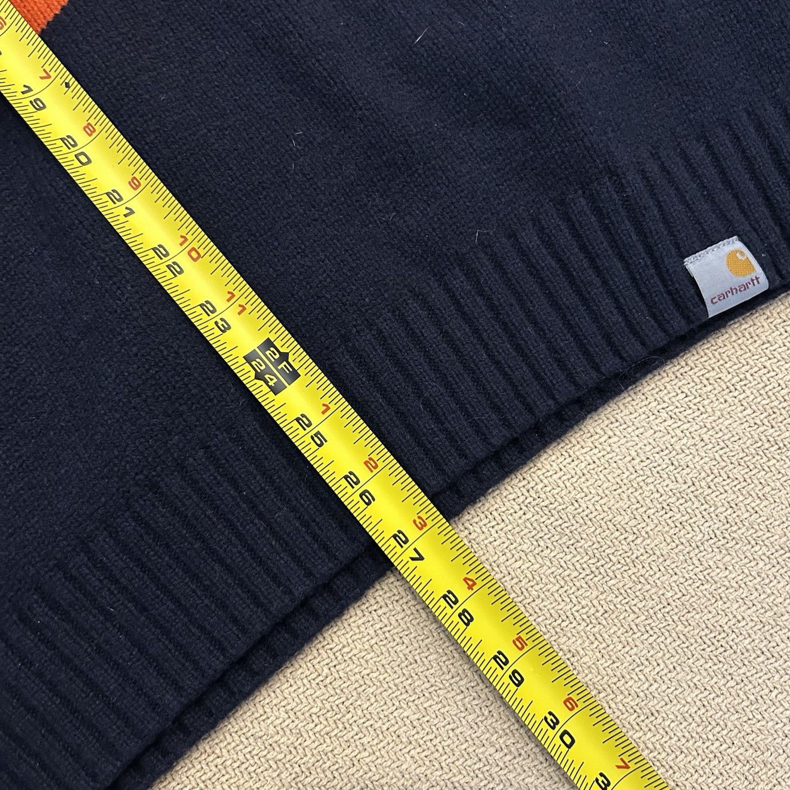 Carhartt WIP Work In Progress Goldner Lambs Wool Knit Striped Sweater Size US L / EU 52-54 / 3 - 6 Thumbnail