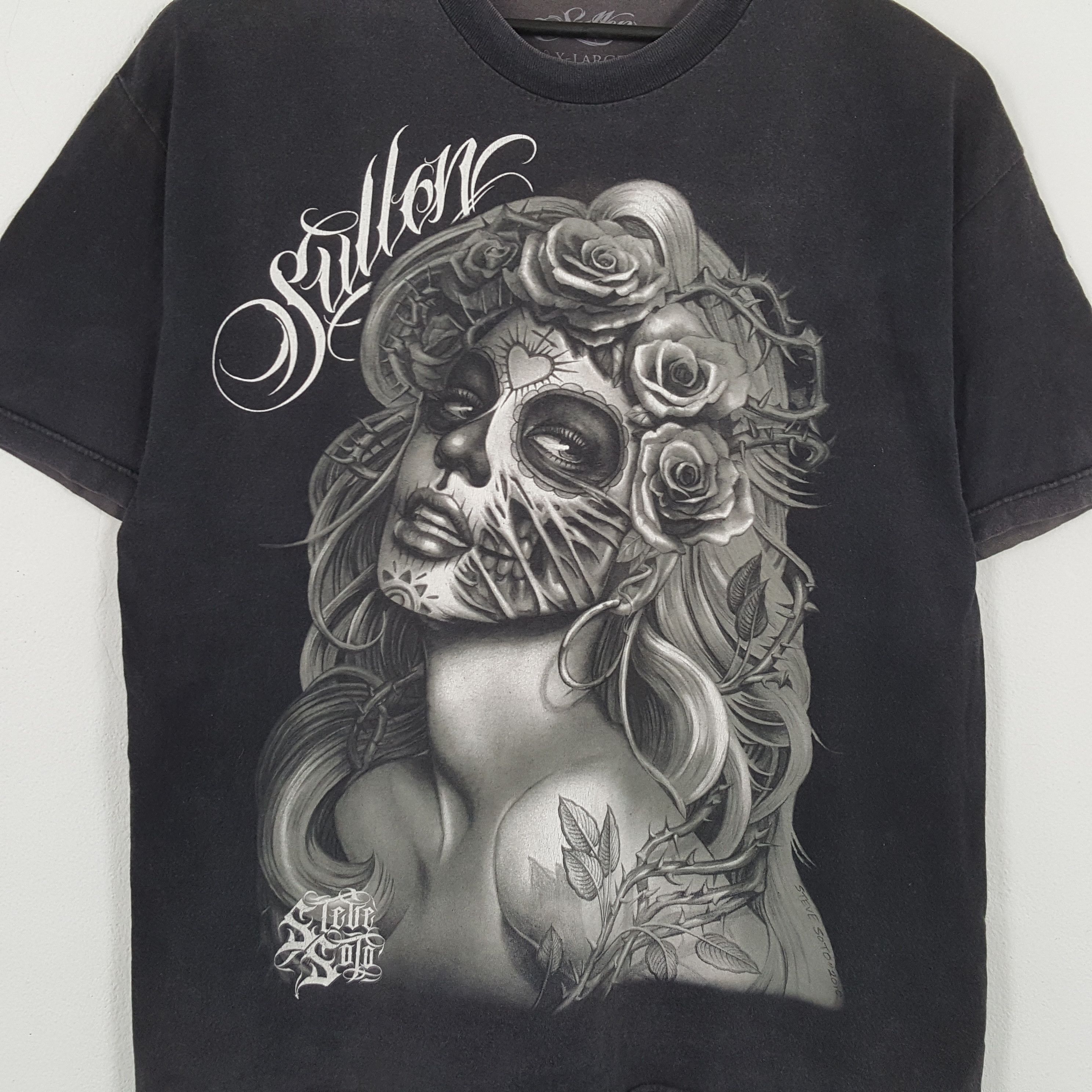 Vintage SULLEN ART Style Streetwear Tshirt Size US XL / EU 56 / 4 - 2 Thumbnail