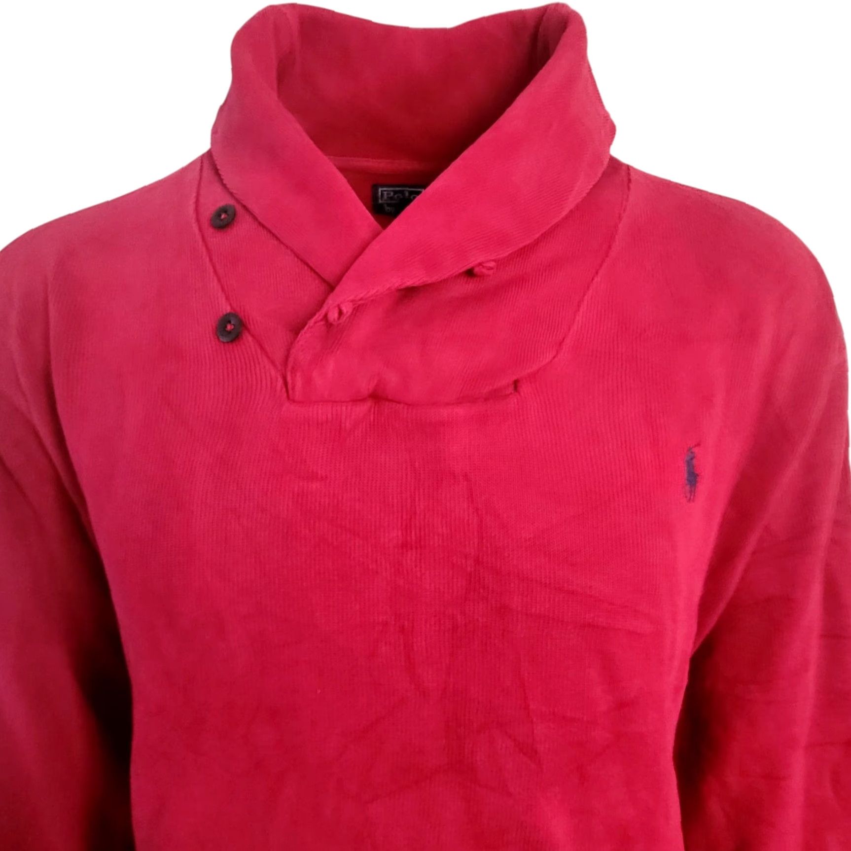 Polo Ralph Lauren Polo Ralph Lauren Shawl Collar Pullover Red XXL Jumper, 100% Cotton, Classic Fit, Men’s, Long Sleeve Size US XL / EU 56 / 4 - 3 Thumbnail