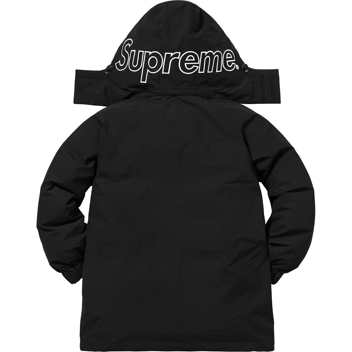 image of Goretex x Supreme Gore-Tex 700 Fill Down Parka in Black, Men's (Size XL)